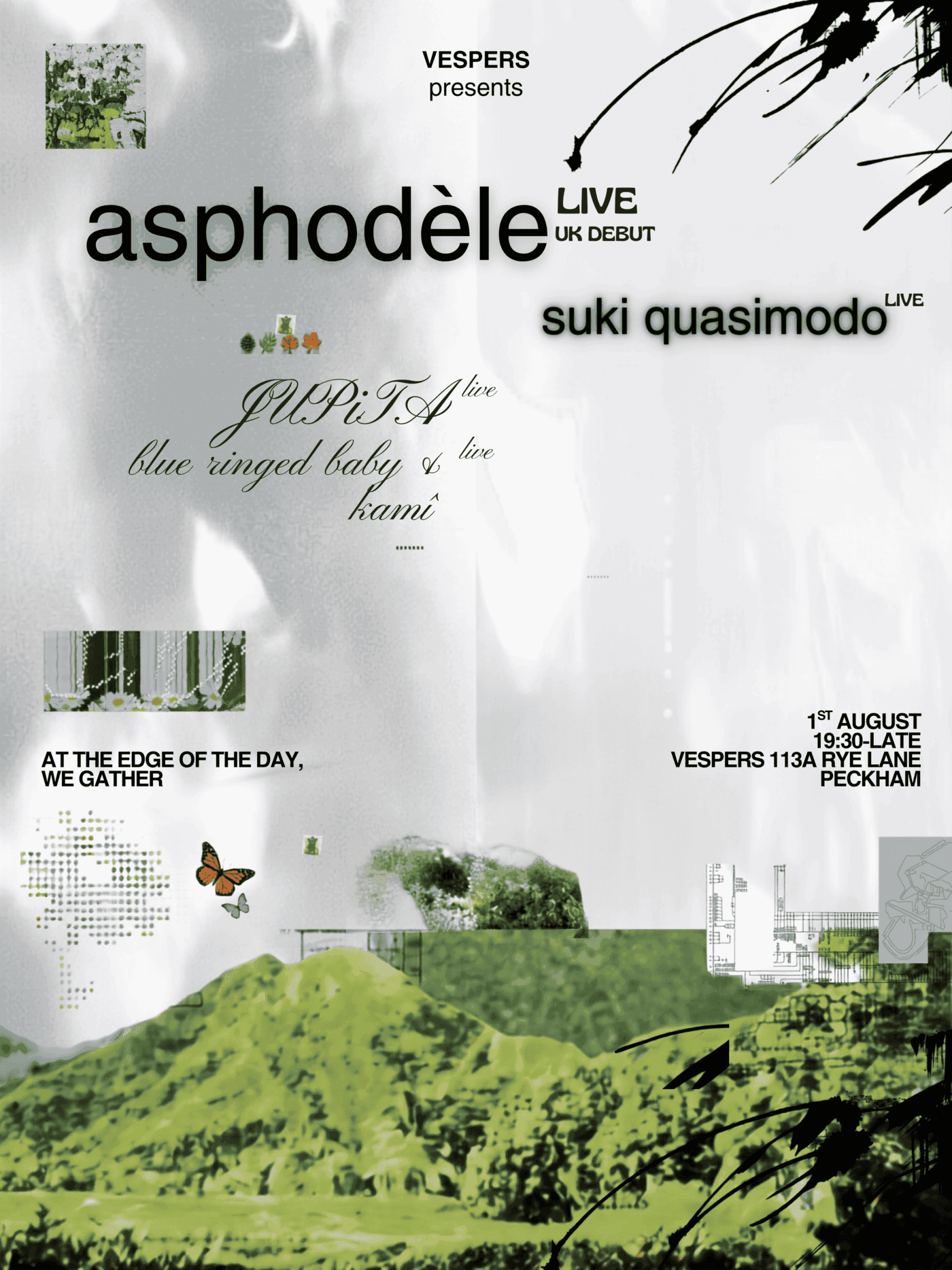 Vespers presents with Asphodèle, JUPiTA, Suki Quasimodo, Blue Ringed Baby & Kamī