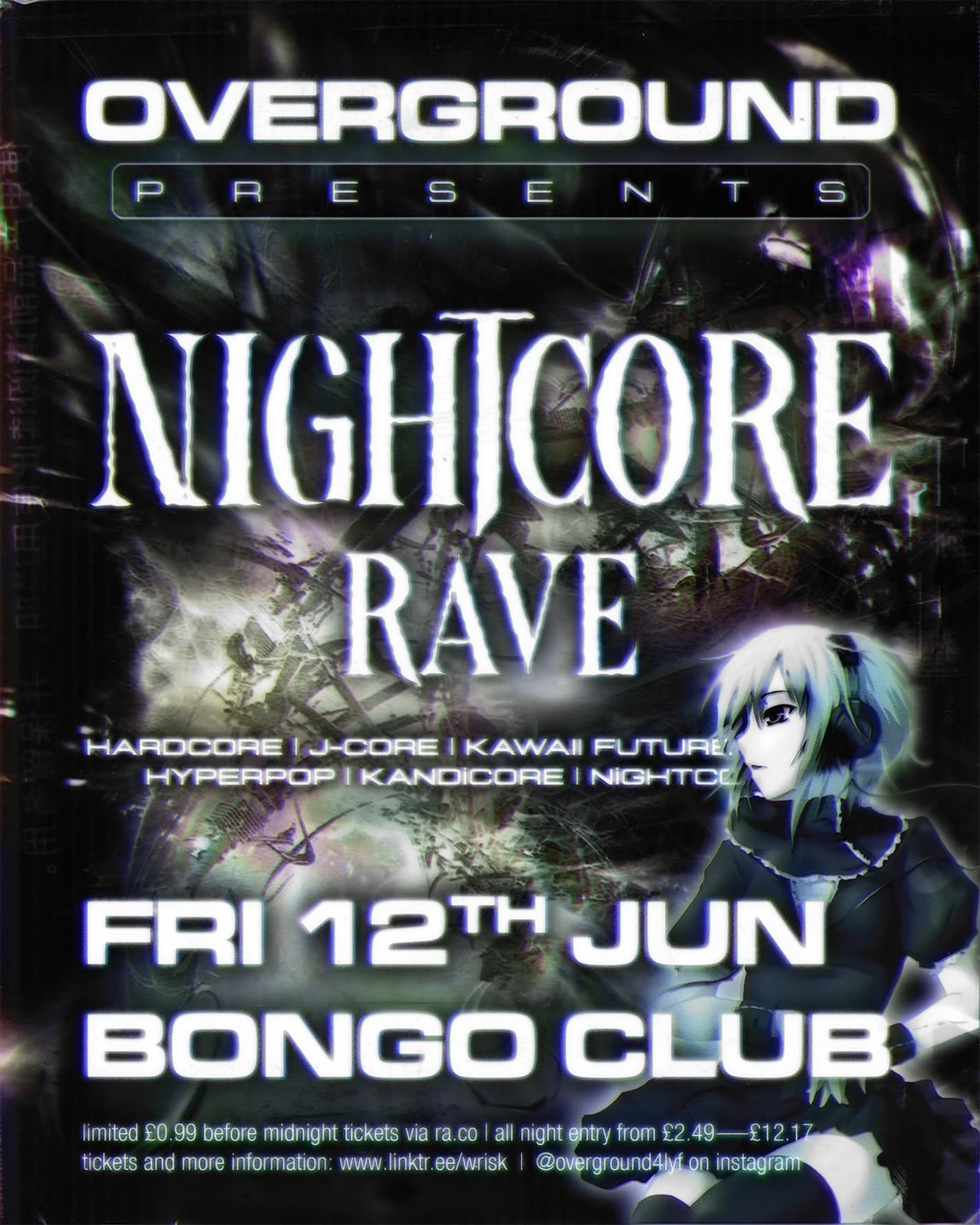 ♱ Nightcore Rave ♱ Summer Edition ♱ Bongo Club ♱ Fri 12 Jun ♱ at The Bongo Club