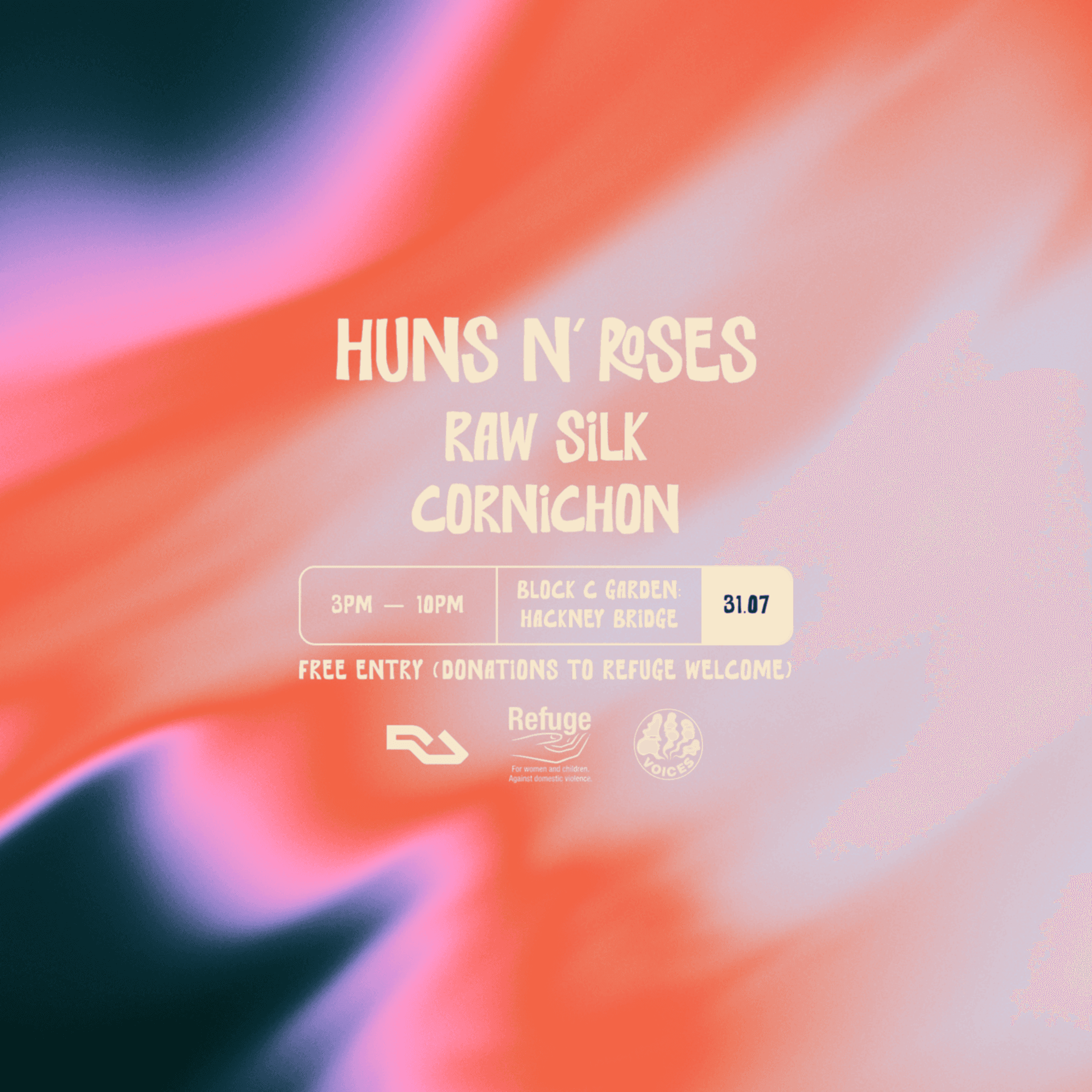 Huns N' Roses: Summer Party (Raising Money for Refuge)