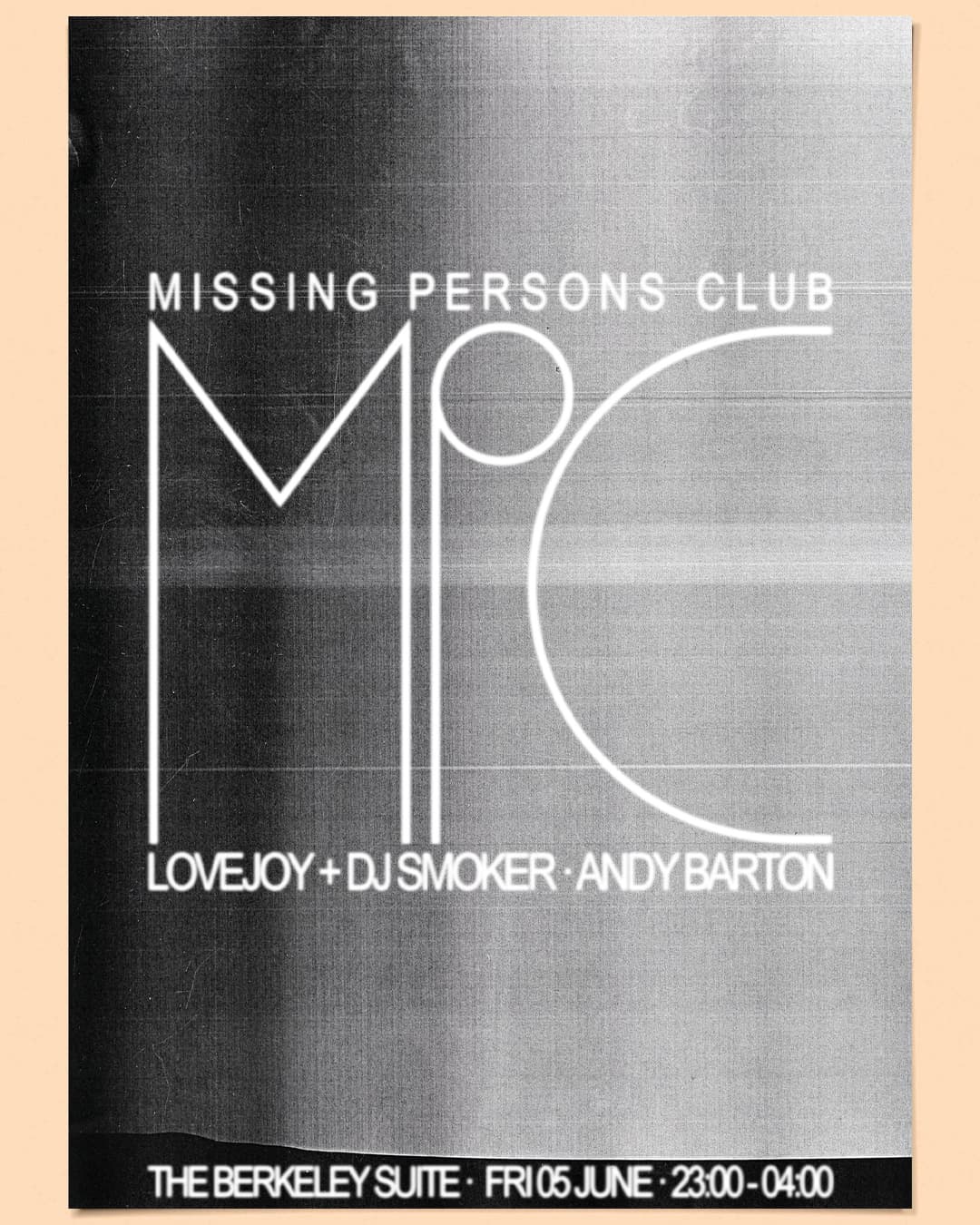 Missing Persons Club (Free tickets) at Berkeley Suite