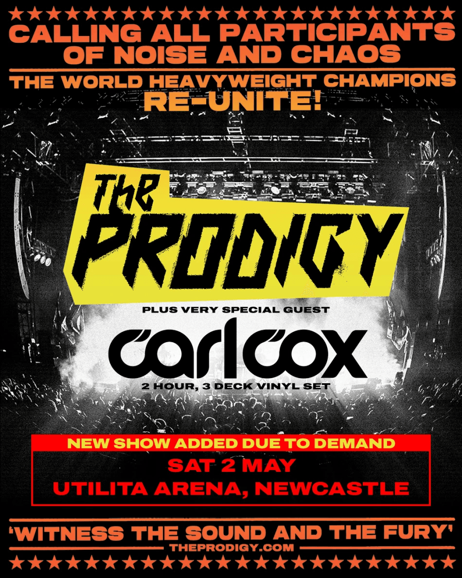 The Prodigy + Carl Cox at Utilita Arena