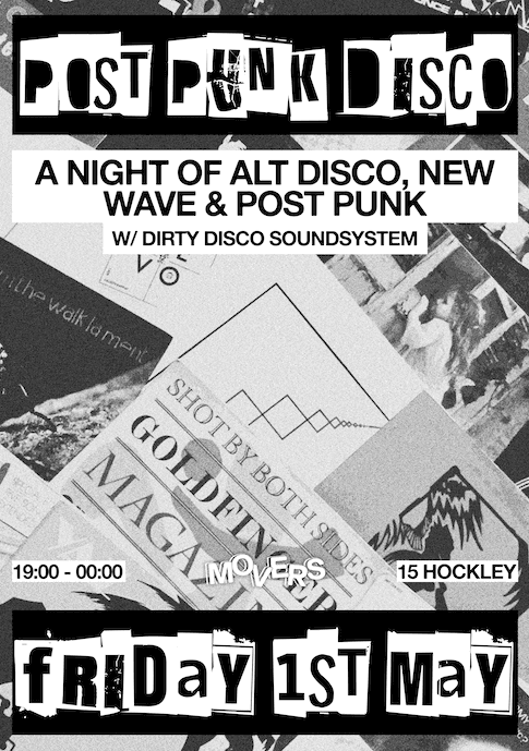 POST-PUNK DISCO with Dirty Disco Soundsystem at Movers