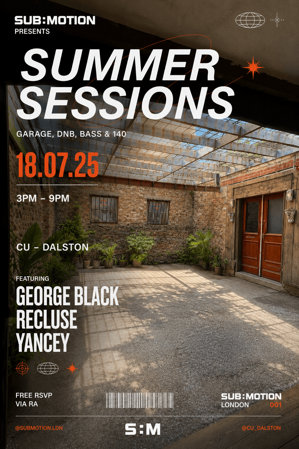 Sub:Motion presents: Summer Sessions at Cu Dalston