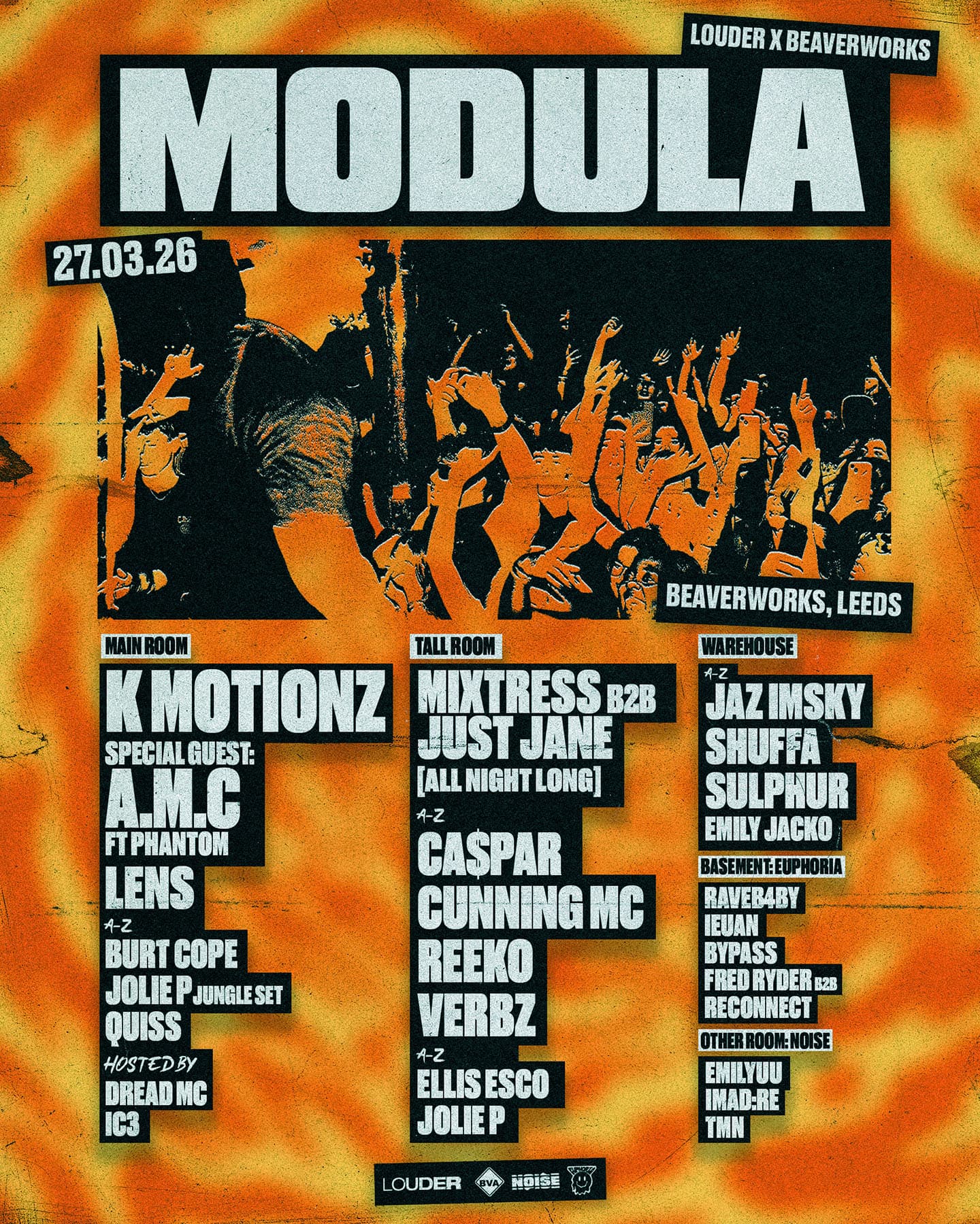 MODULA Leeds - K Motionz, A.M.C, mixtress, Just Jane, CA$PAR  at Beaver Works