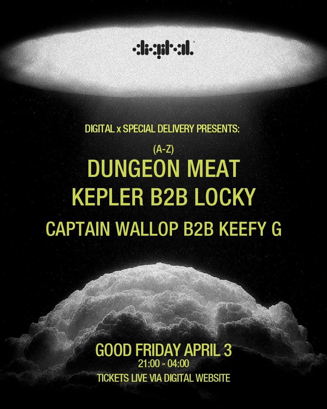Dungeon Meat, Kepler B2B Locky, Captain Wallop B2B Keefy G at Digital Newcastle