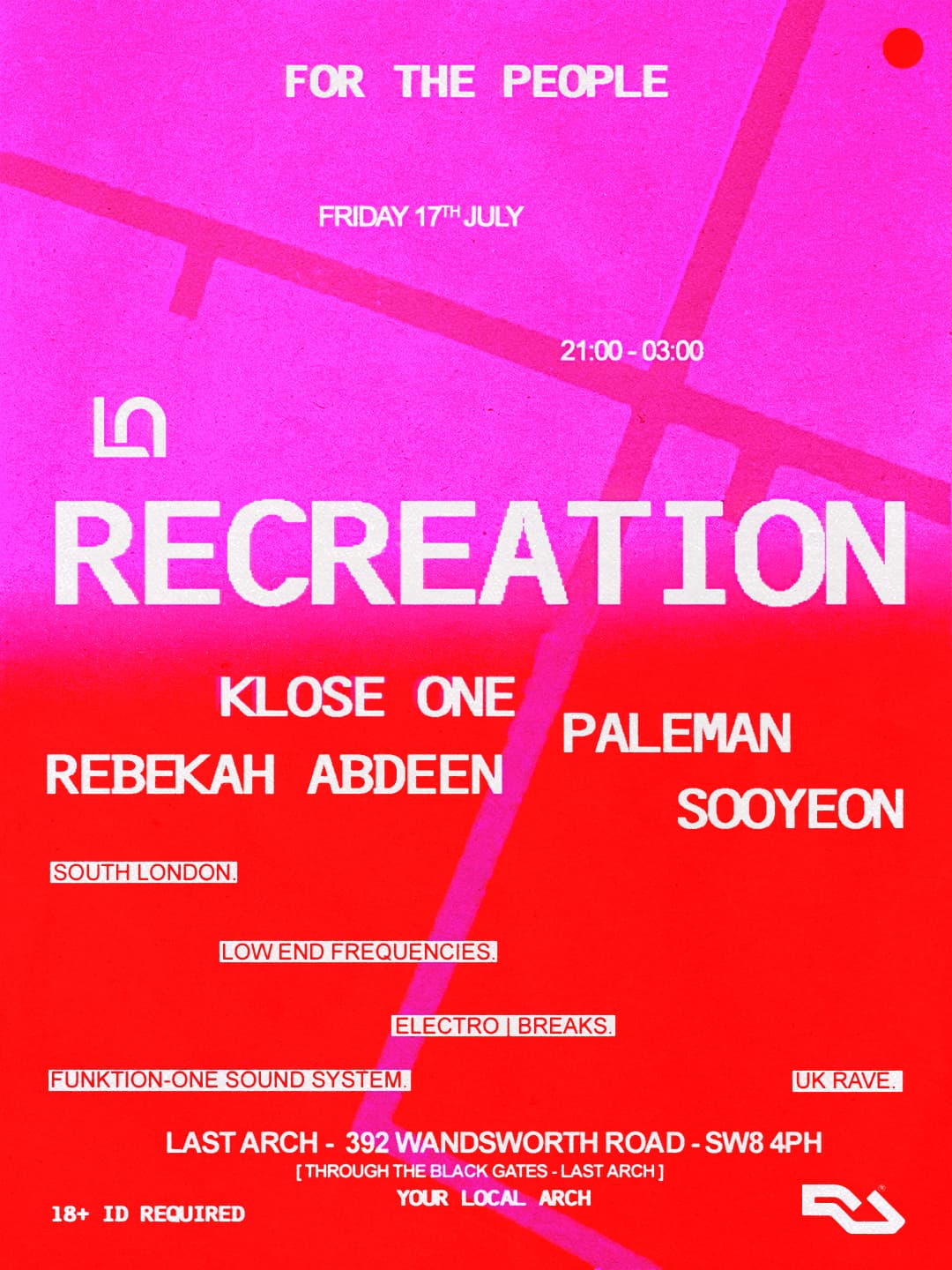 RECREATION with Klose One, Paleman, Rebekah Abdeen + sooyeon at Last Arch