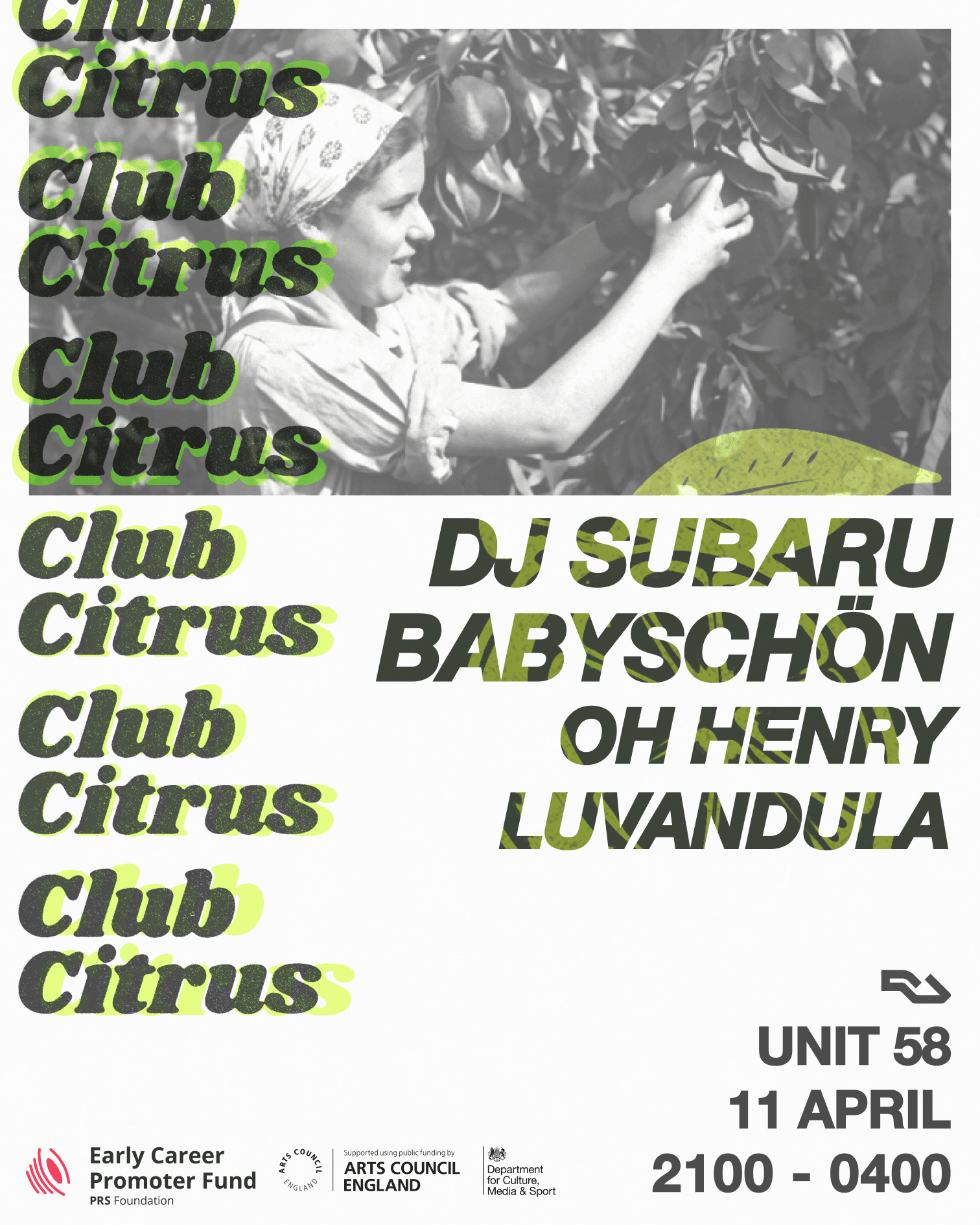 Club Citrus: DJ Subaru, babyschön, Oh Henry, luvandula at Unit 58