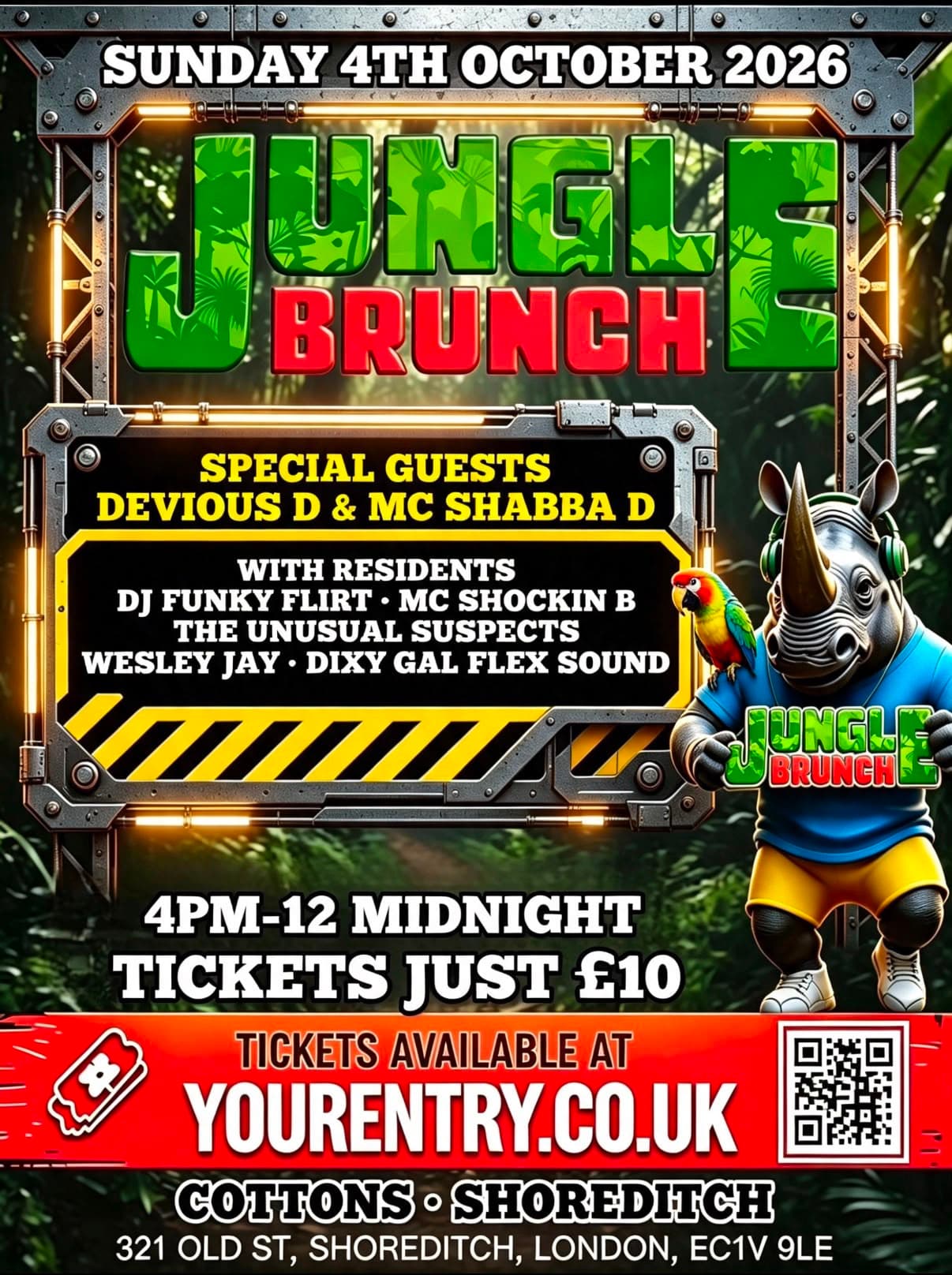 Jungle Brunch at The Cottons Club - Hoxton