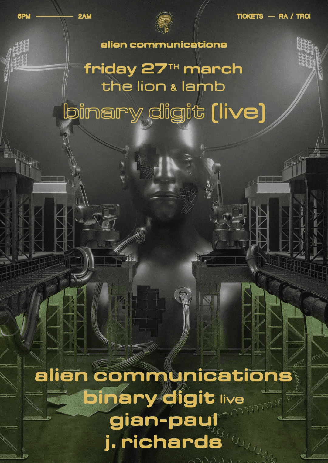 Alien Communications invites... Binary Digit live II at Lion And Lamb