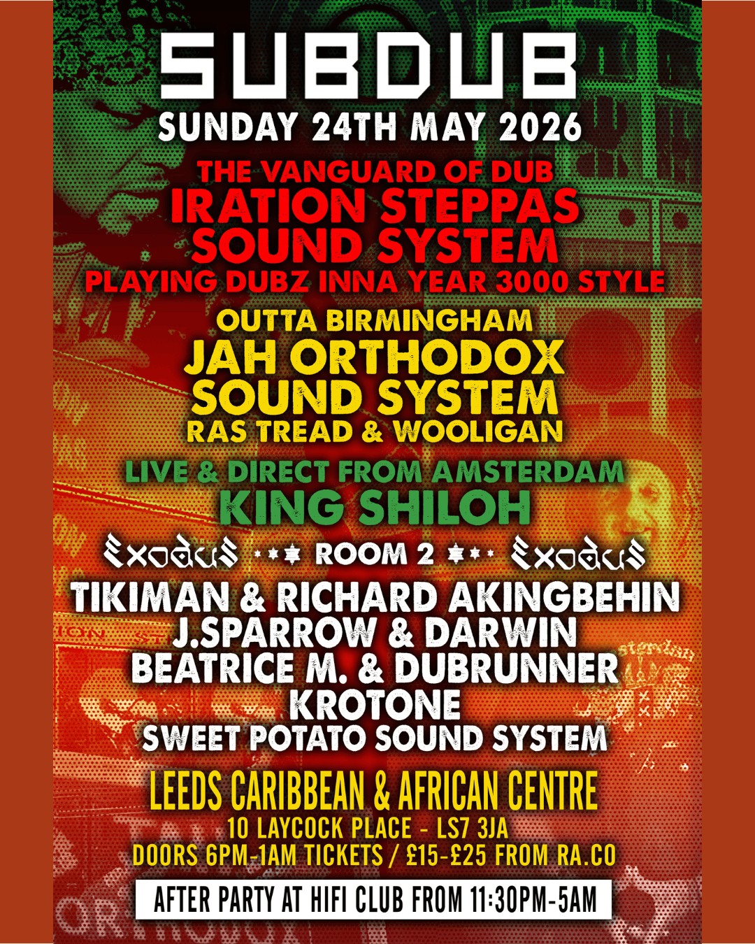 SUBDUB x EXODUS  at West Indian Centre