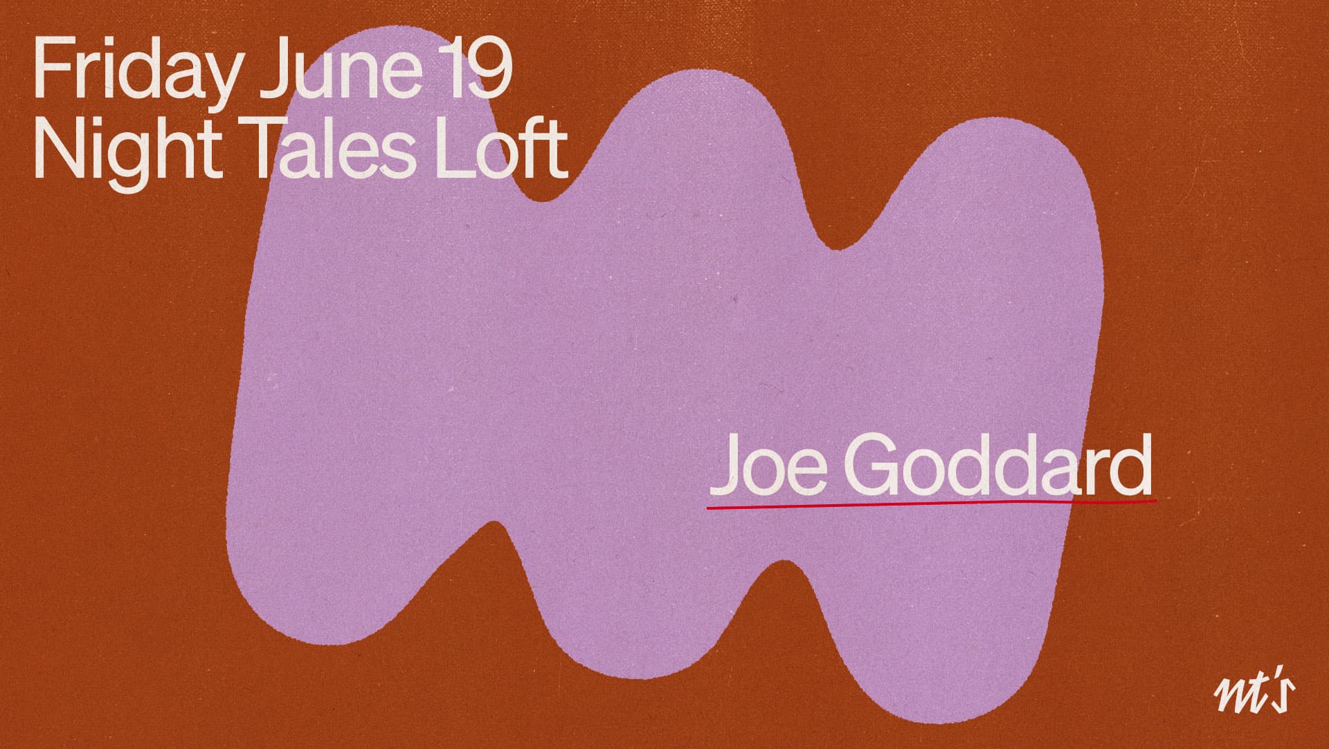 NT's Loft: Joe Goddard at Night Tales Loft