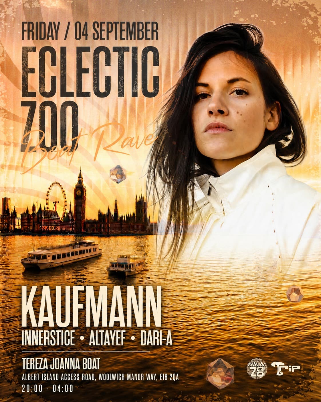 Eclectic Zoo presents: Kaufmann at Tereza Joanne Boat