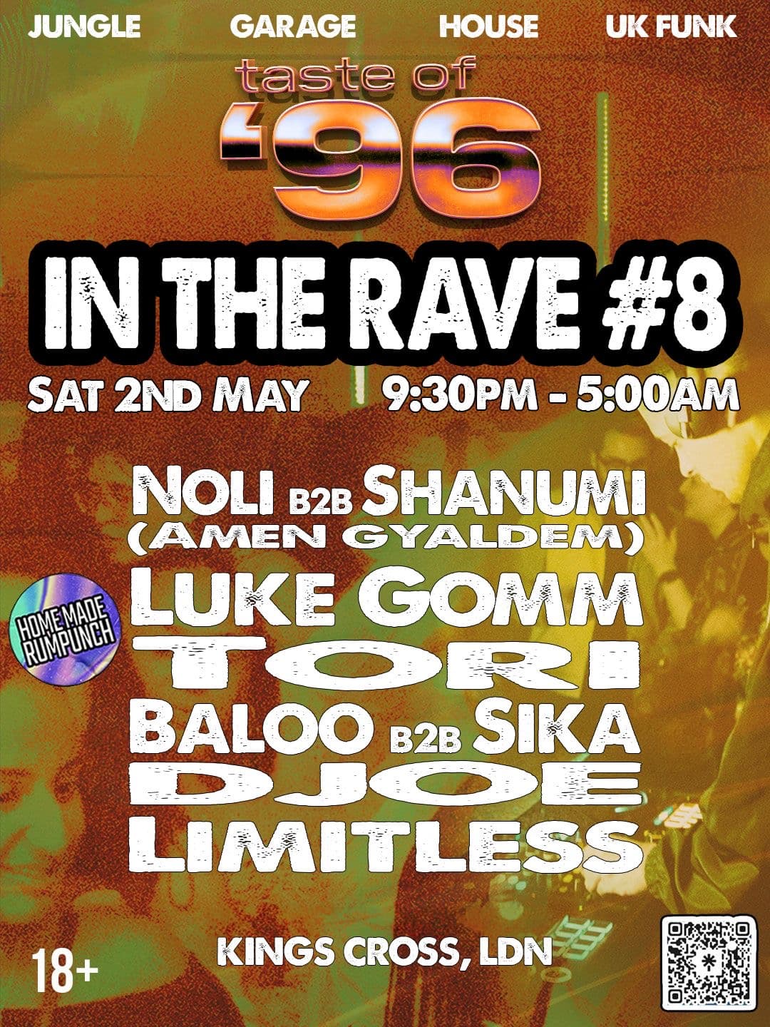IN THE RAVE #8 - NOLI b2b SHANUMI (Amen Gyaldem), Luke Gomm, DJoe, Tori, Baloo b2b SIKA + more at TBA - KINGS CROSS VENUE DETAILS ON PURCHASE