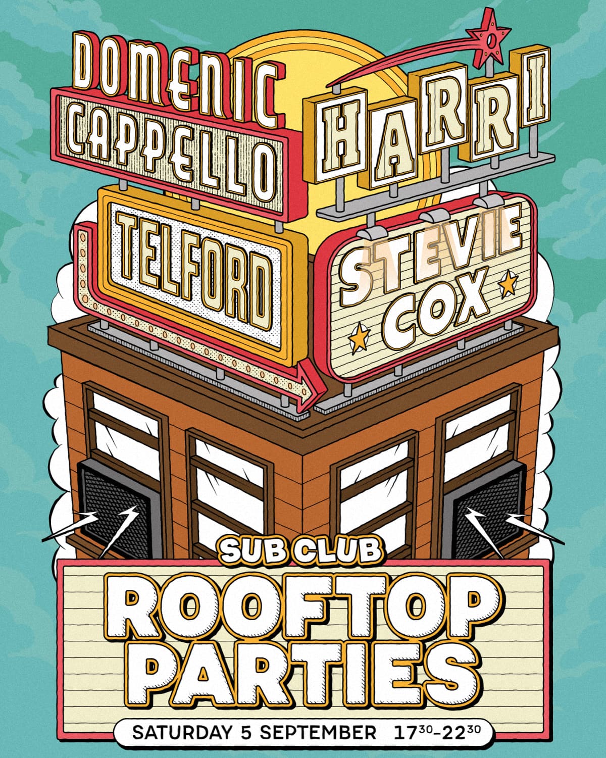 Sub Club Roof Party #12 with Harri, Domenic Cappello, Stevie Cox + Telford at Venue TBA
