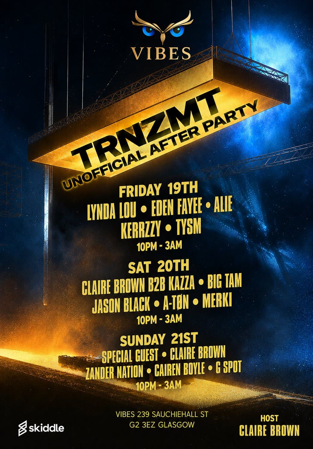 TRNZMIT Unofficial After Party - Sunday at Vibes Glasgow