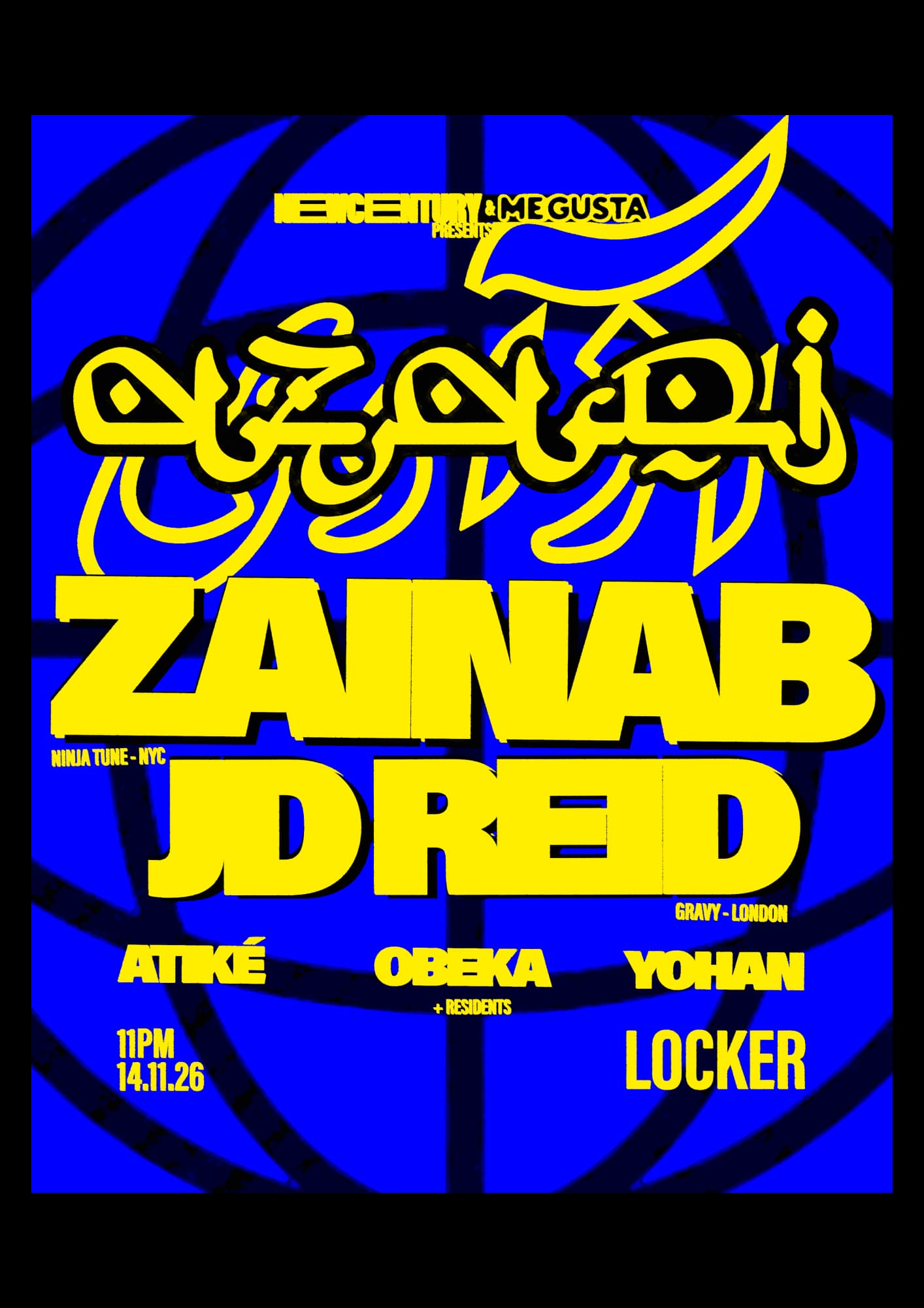 Azadi: ZAINAB, JD Reid + Me Gusta at New Century Locker