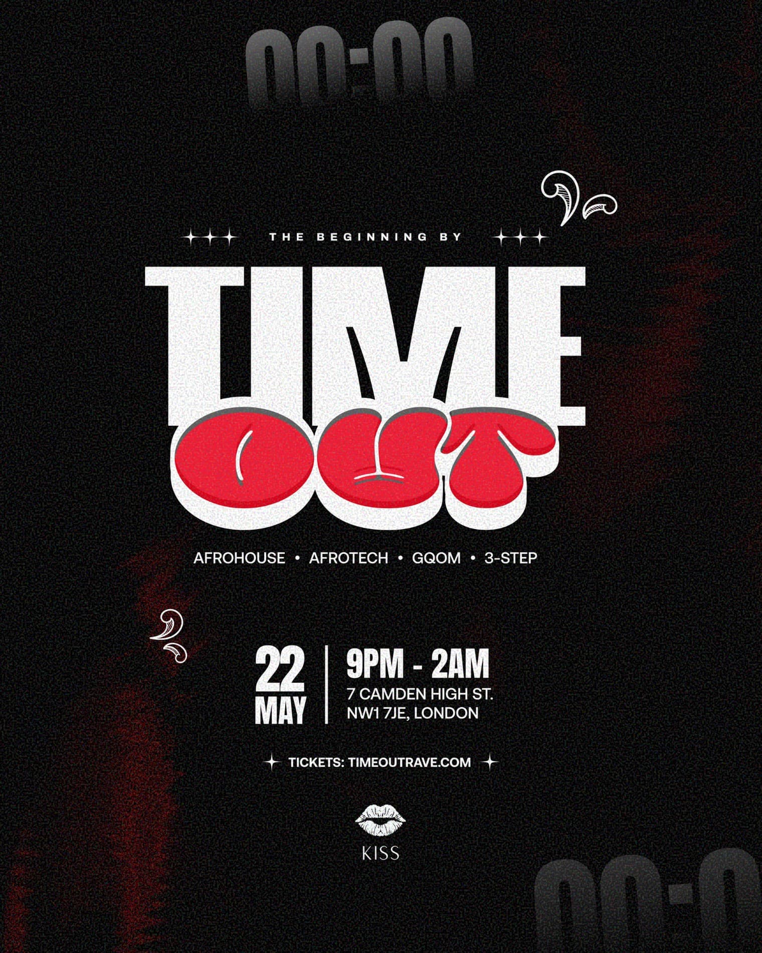 Time Out: Afro House, Afro Tech, 3 Step & Gqom at Kiss Camden,