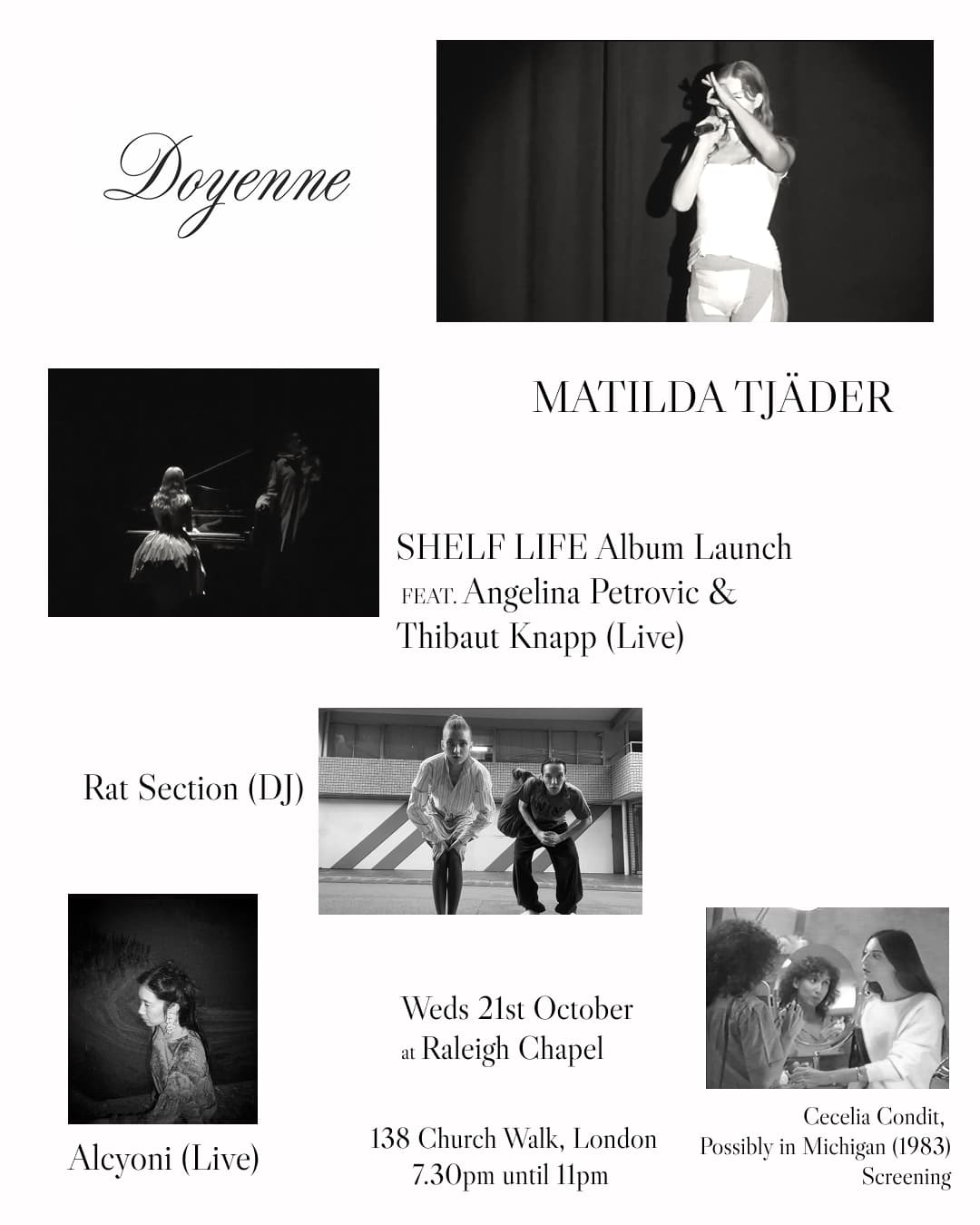 Matilda Tjäder Album Launch: Rat Section + Alcyoni