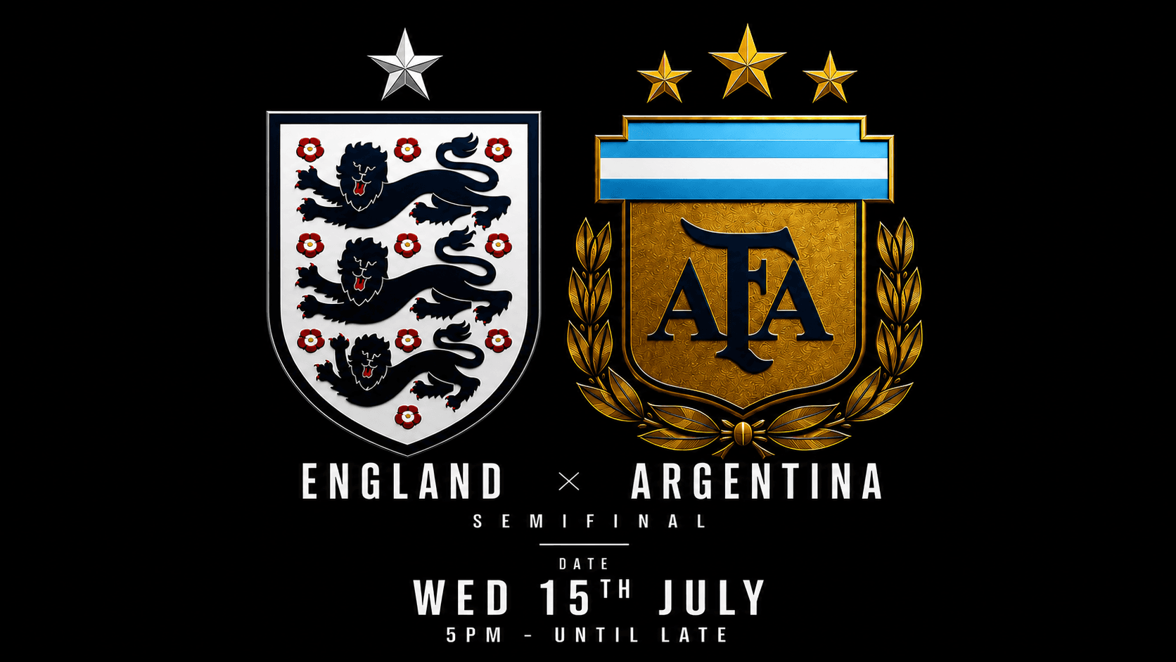 England vs Argentina World Cup Semi Final + After Party at E1