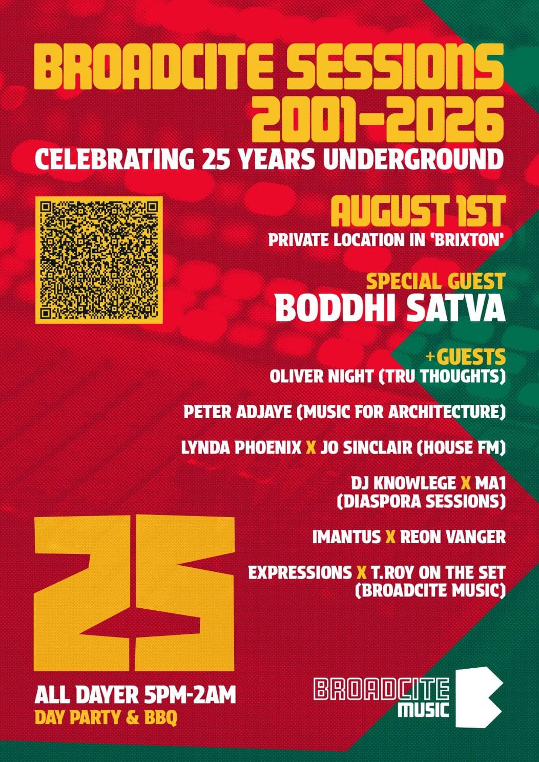 BROADCITE Sessions '25th Anniversary' All-dayer 5pm - 2am