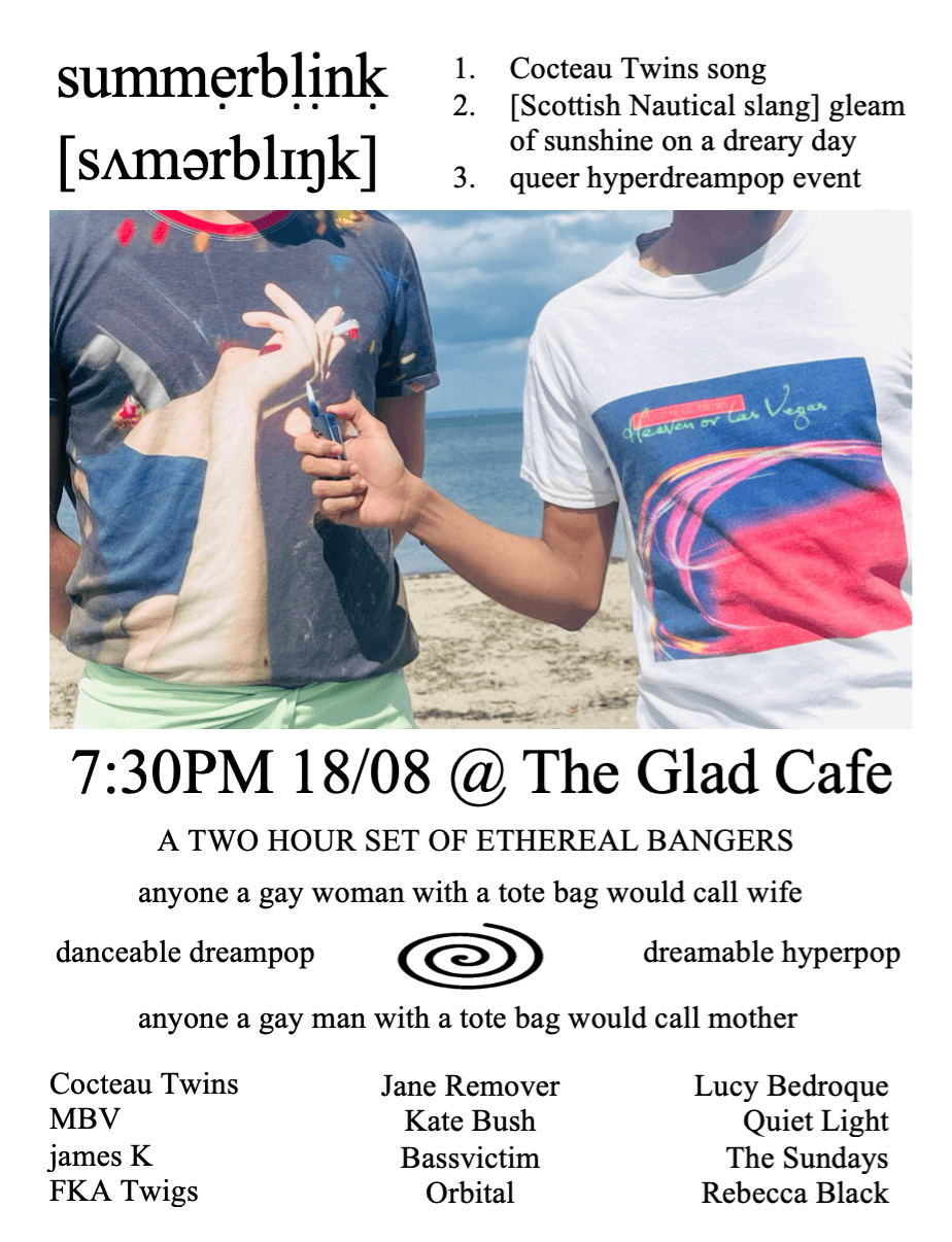 summerblink ☆ queer hyper/dreampop event