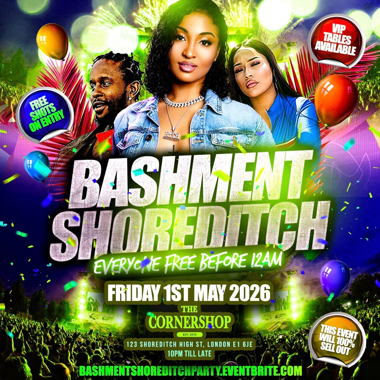 Bashment Shoreditch Party at The Cornershop Bar