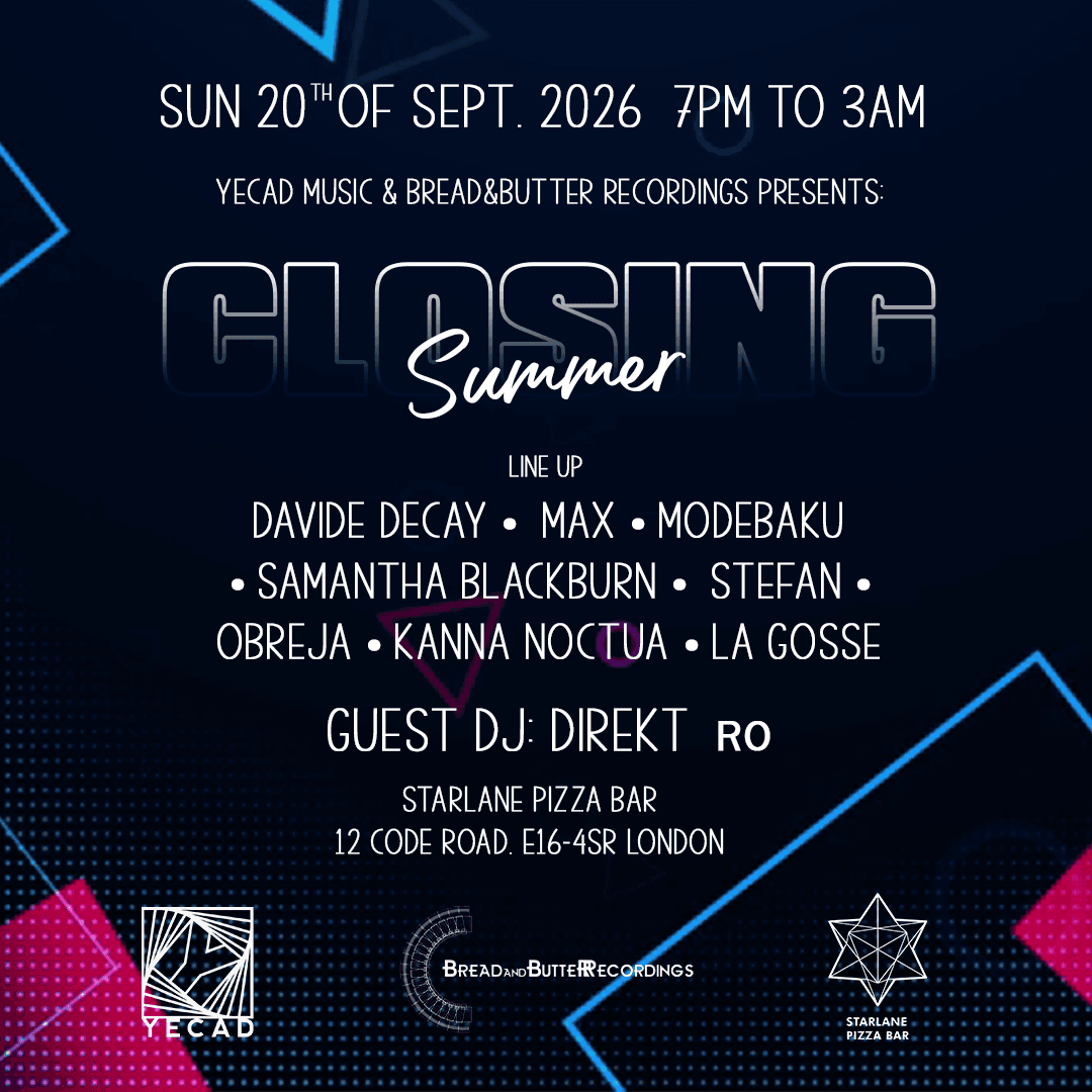 YECAD MUSIC & Bread&Butter Recordings presents: 'Summer Closing' with Direkt at STARLANE at Starlane Pizza Bar