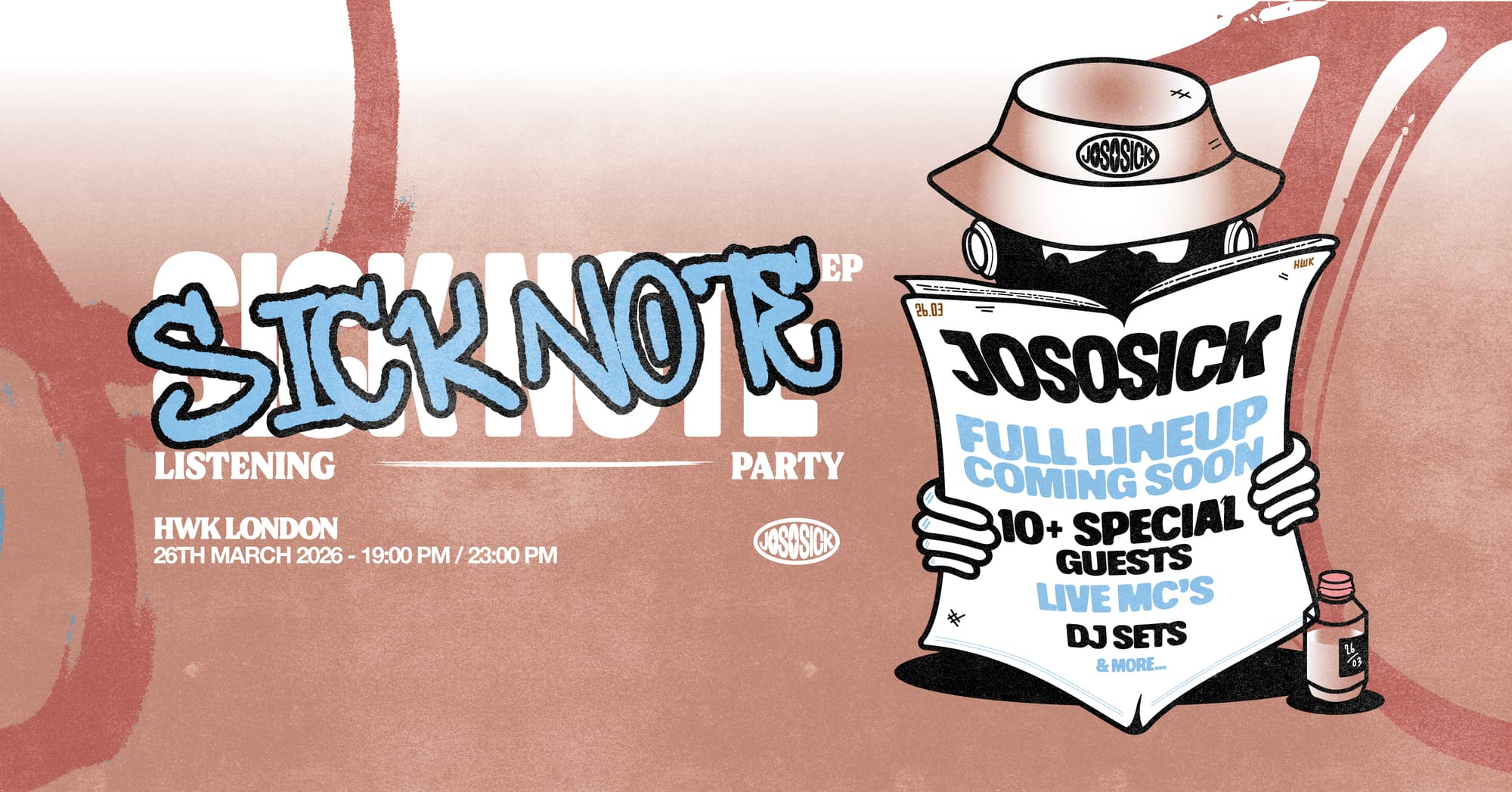 JoSoSick SickNote EP Listening Party at HWK