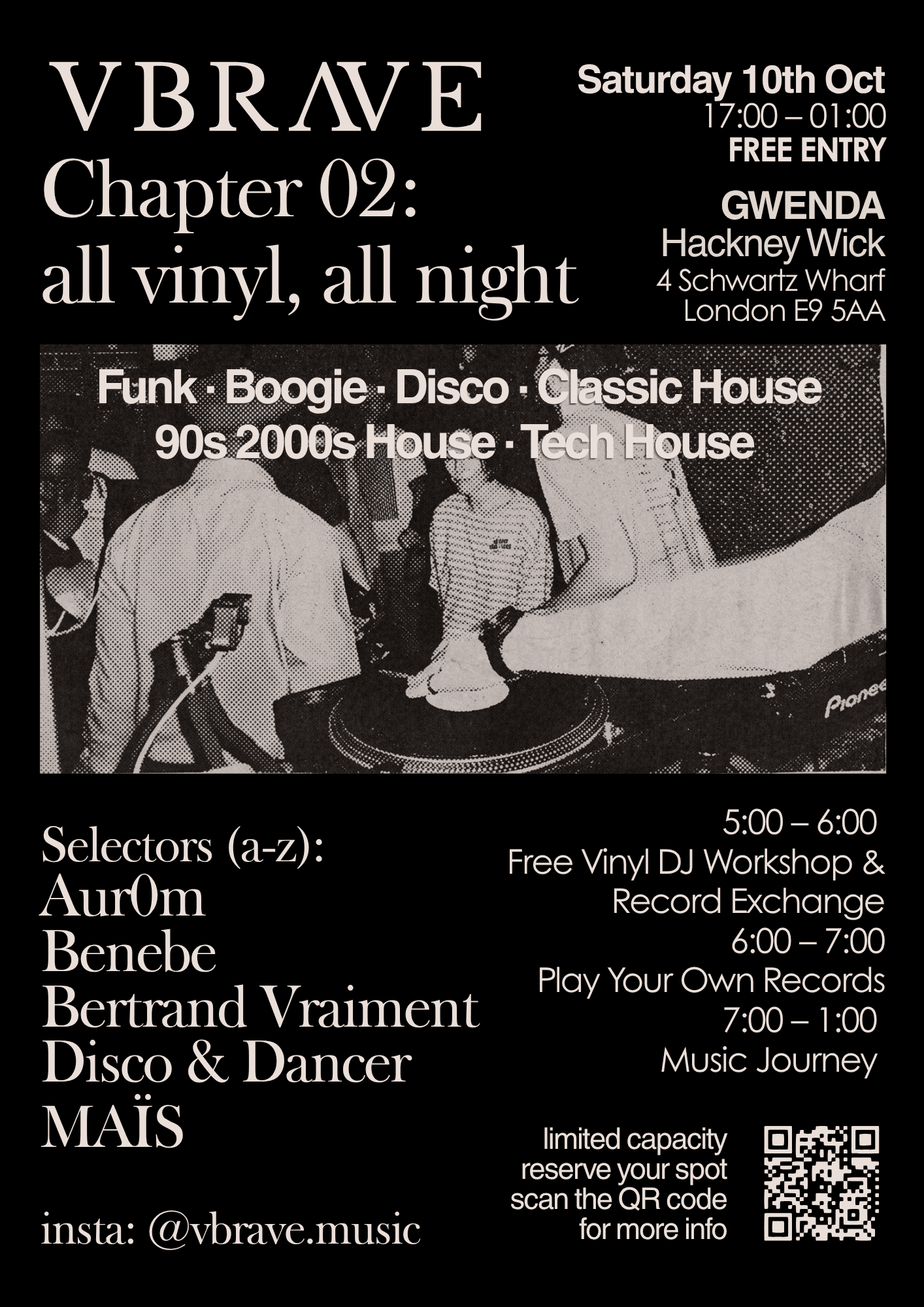 VBRAVE & Friends: All Vinyl, All Night at Gwenda