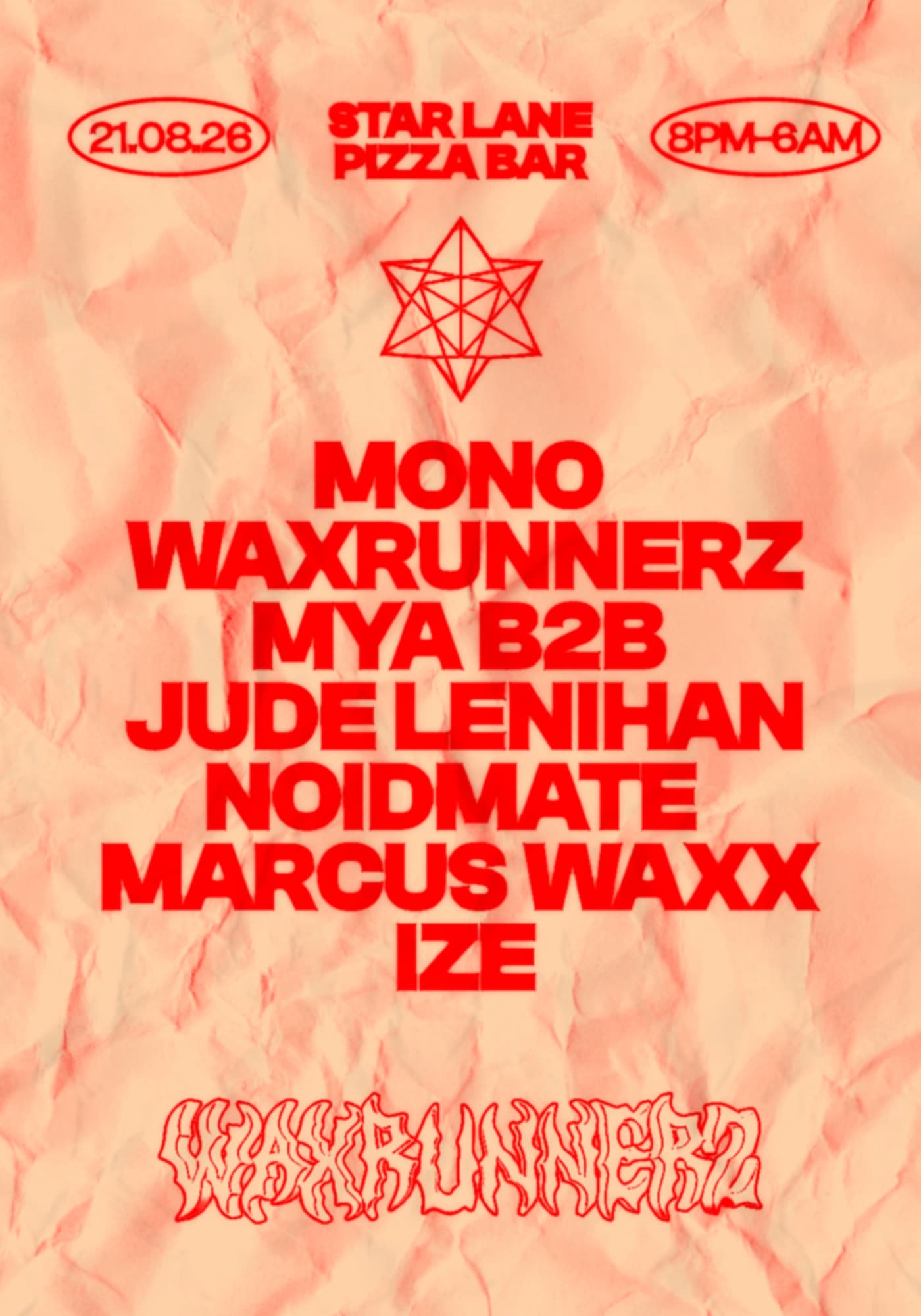 WaxRunnerz at Starlane Pizza Bar