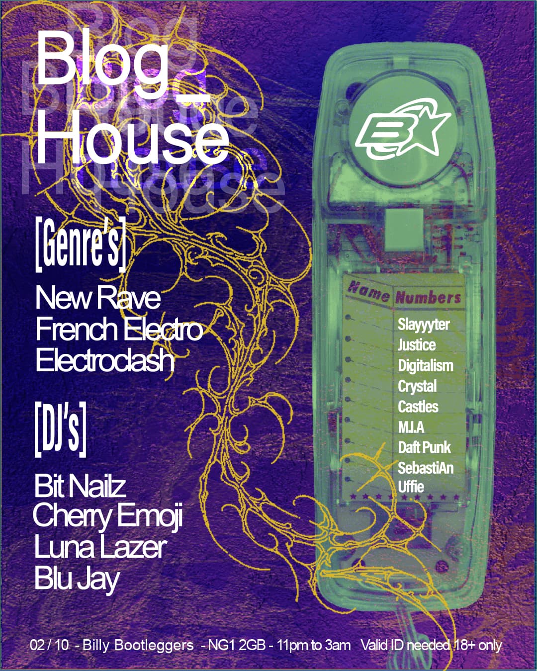 Blue Star presents: blog_house at Billy Bootleggers Nottingham