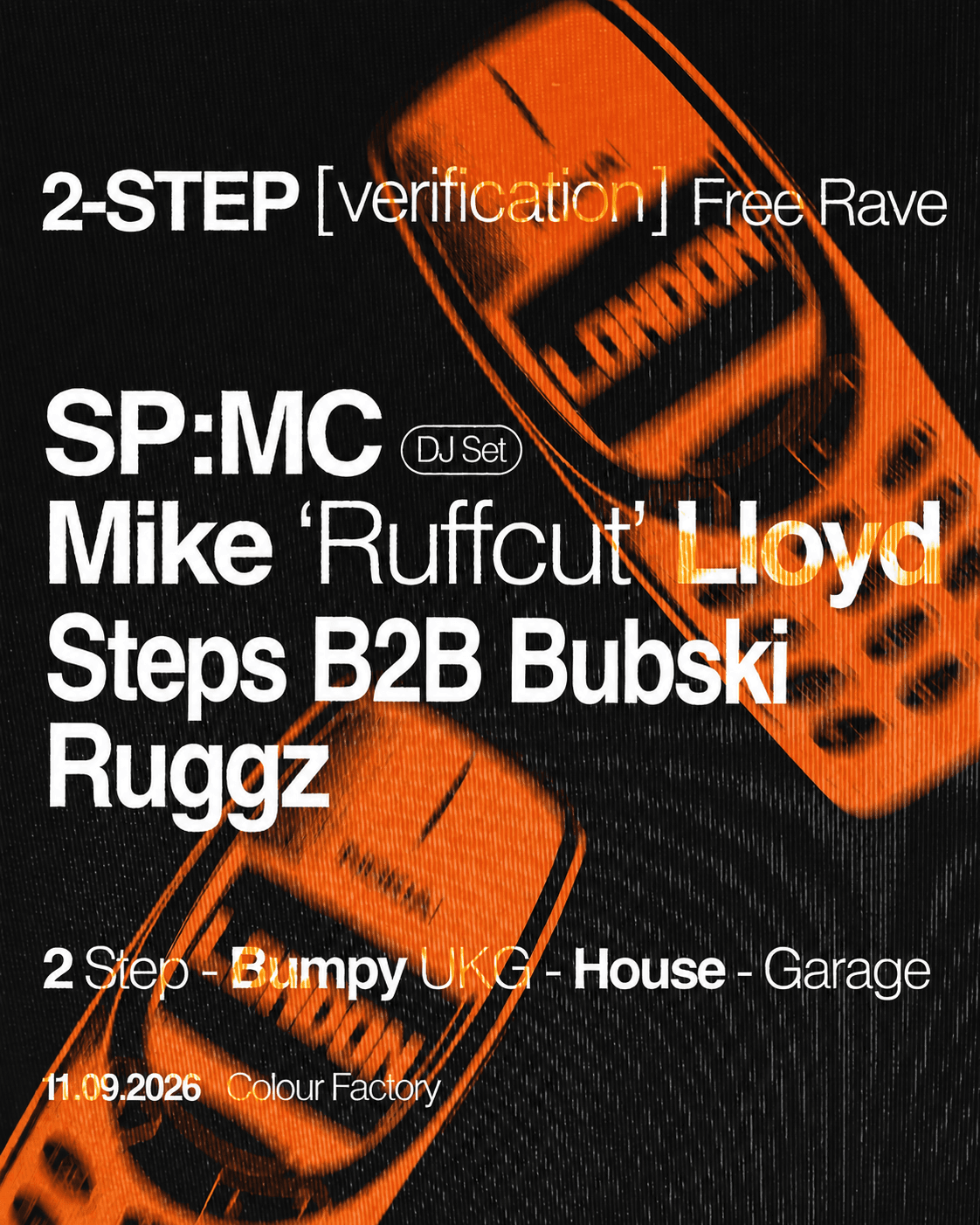2-Step Verification - SP:MC (Garage Set) / Mike 'Ruffcut' Lloyd  at Colour Factory London