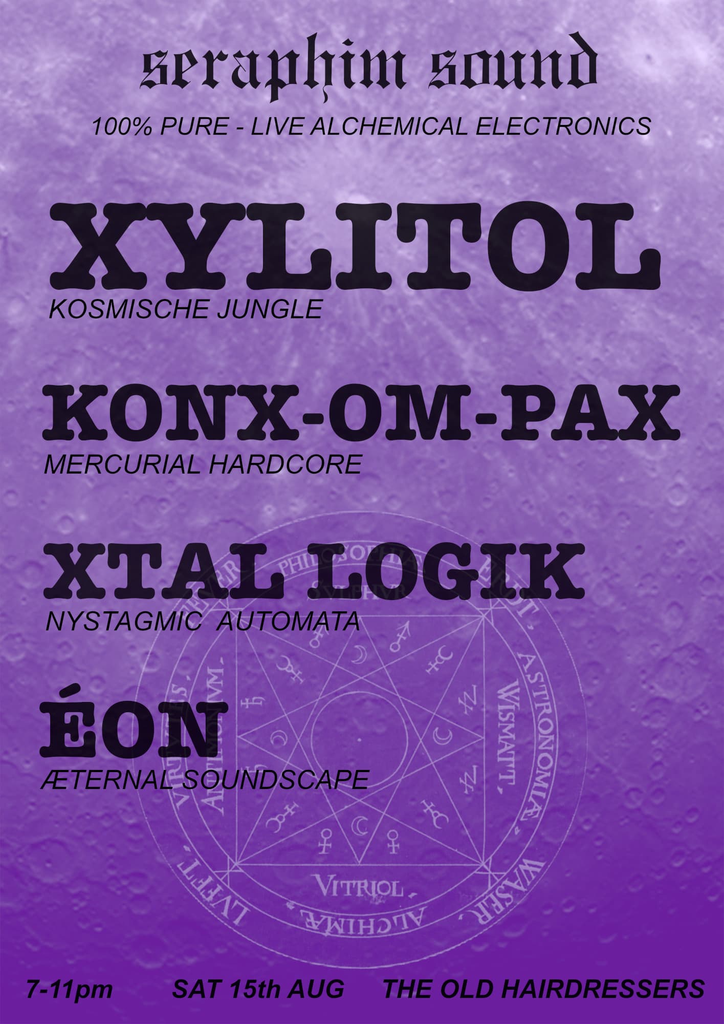 Seraphim Sound (live): Xylitol / Konx-om-Pax / Éon / xtal logik
