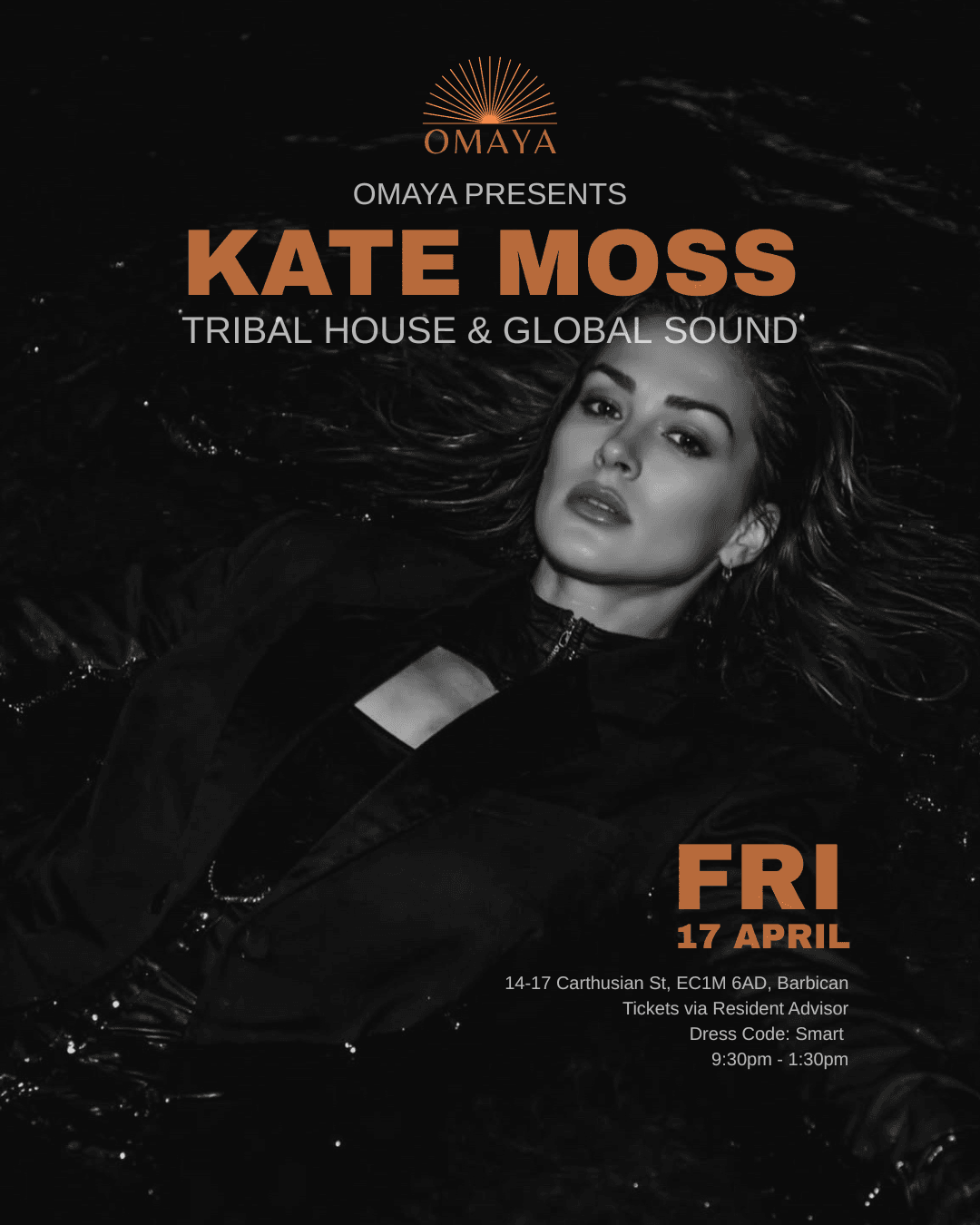 Omaya presents: Kate Moss (music inspired by Dubai, Ibiza, Mykonos, Cape Town) at Purl