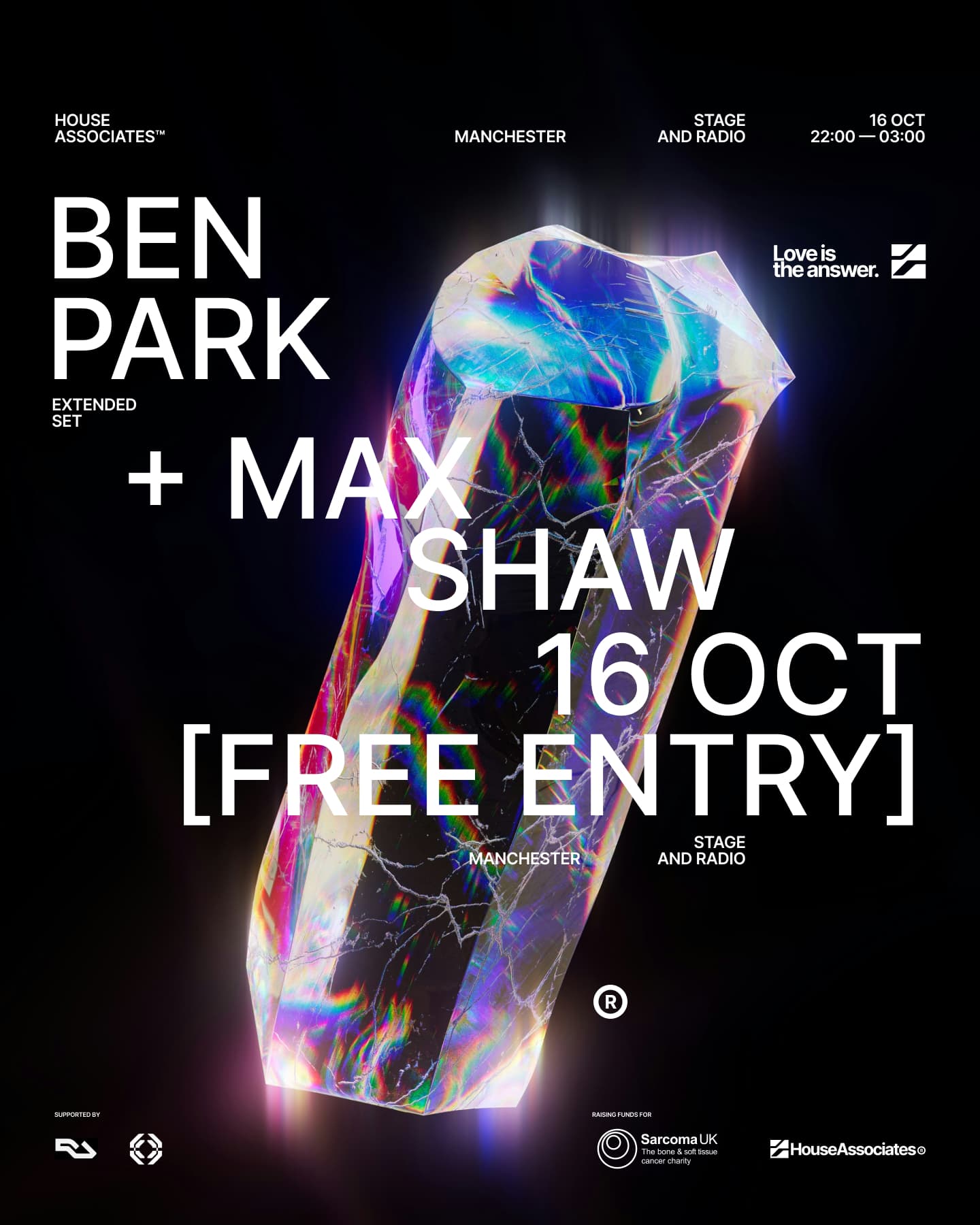 Love is the answer...presents BEN PARK at Stage & Radio [FREE RAVE] at Stage And Radio