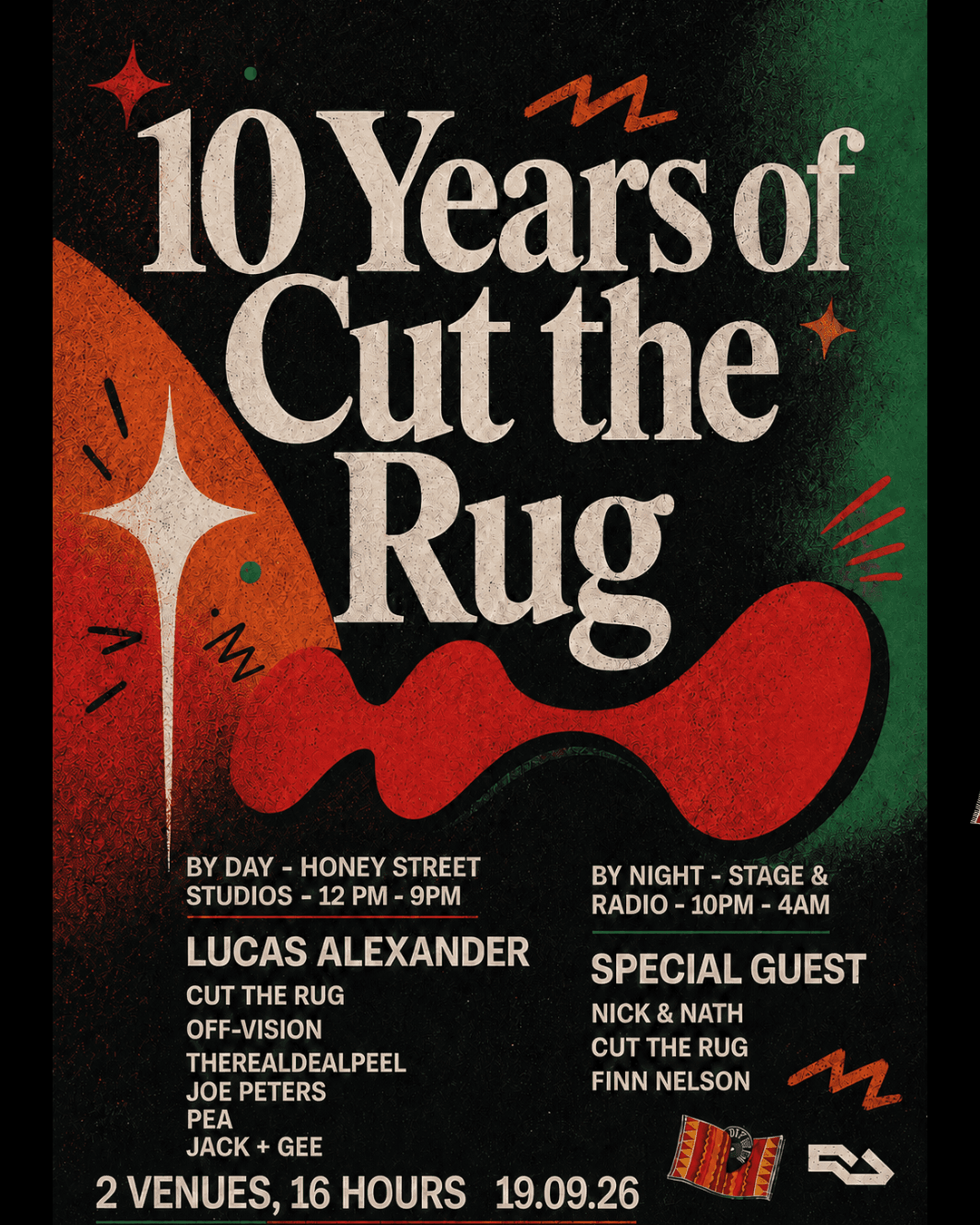 Cut the Rug 10th Birthday W/Lucas Alexander at Honey Street Studio