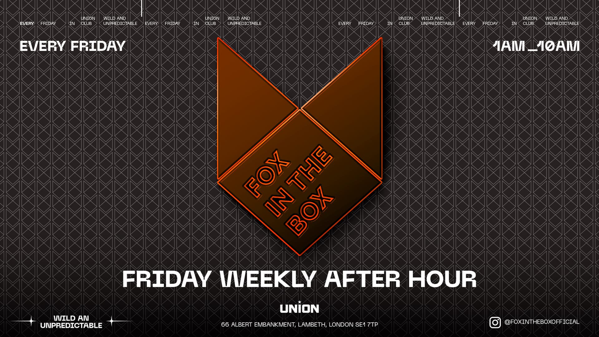 FOX IN THE BOX AFTER PARTY (OPEN UNTIL 10AM) at Union Club