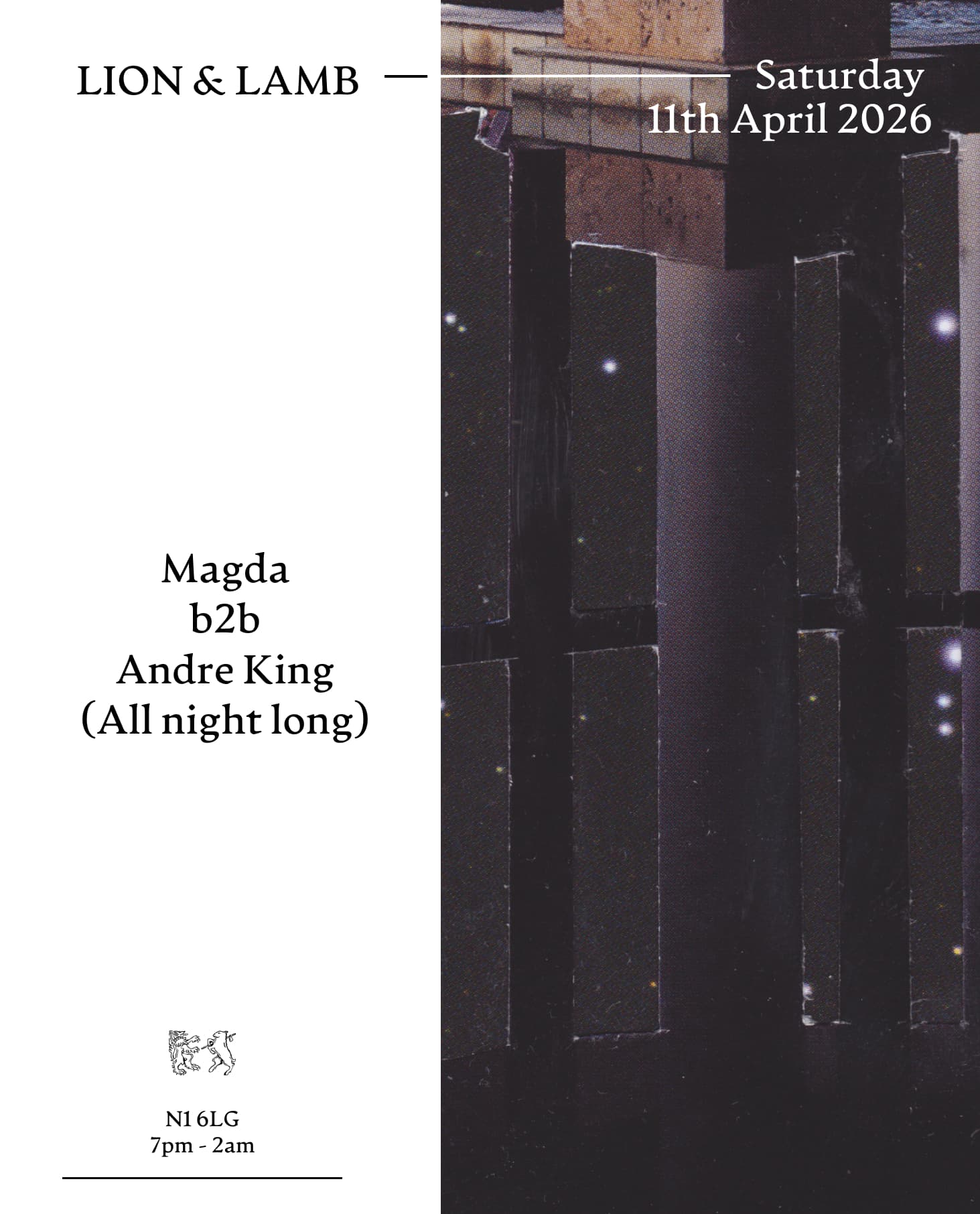 Lion & Lamb with Magda b2b Andre King (All Night Long) at Lion And Lamb