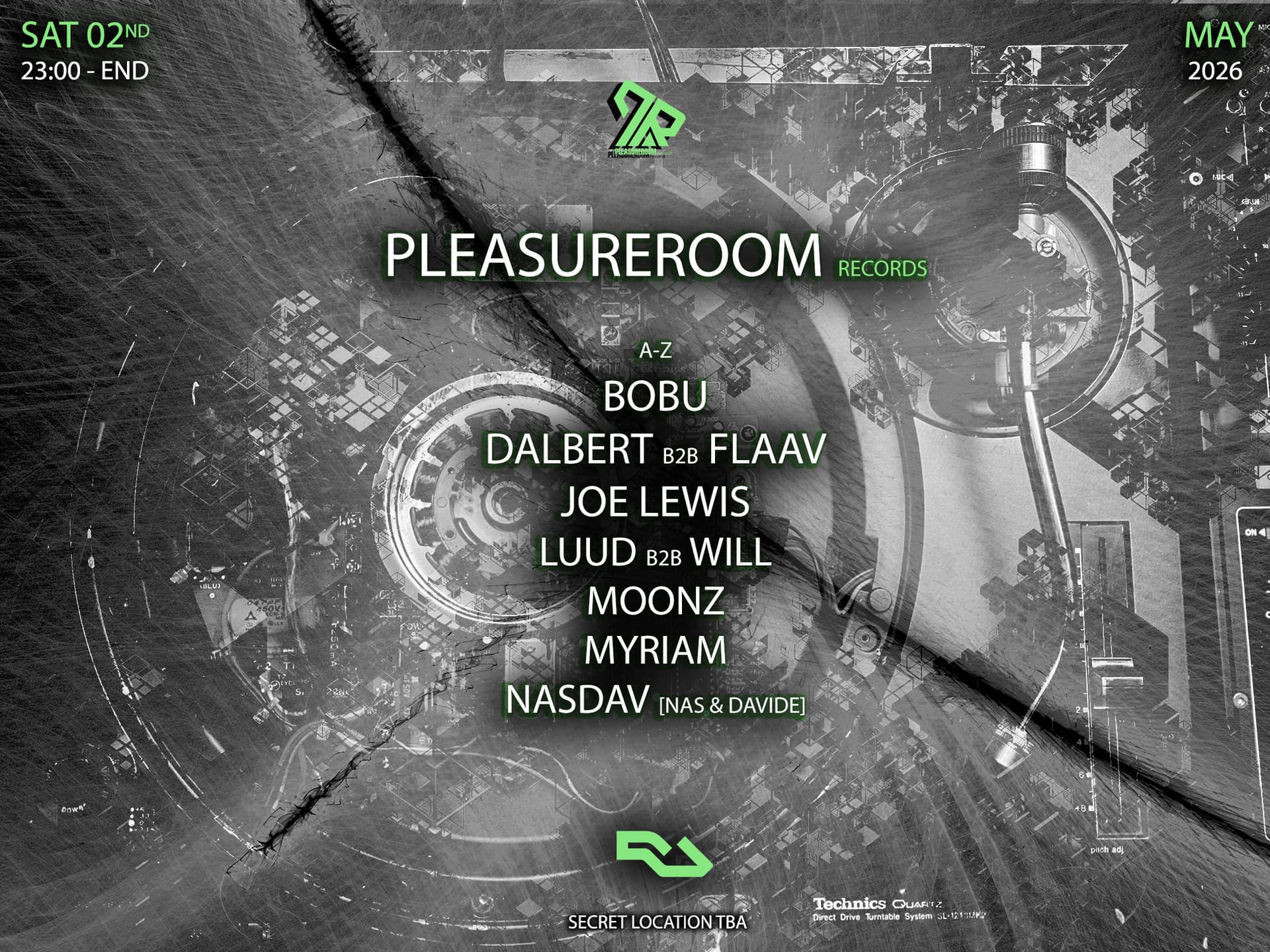 Pleasureroom Records with Residents & Friends at TBA - East London Location TBA