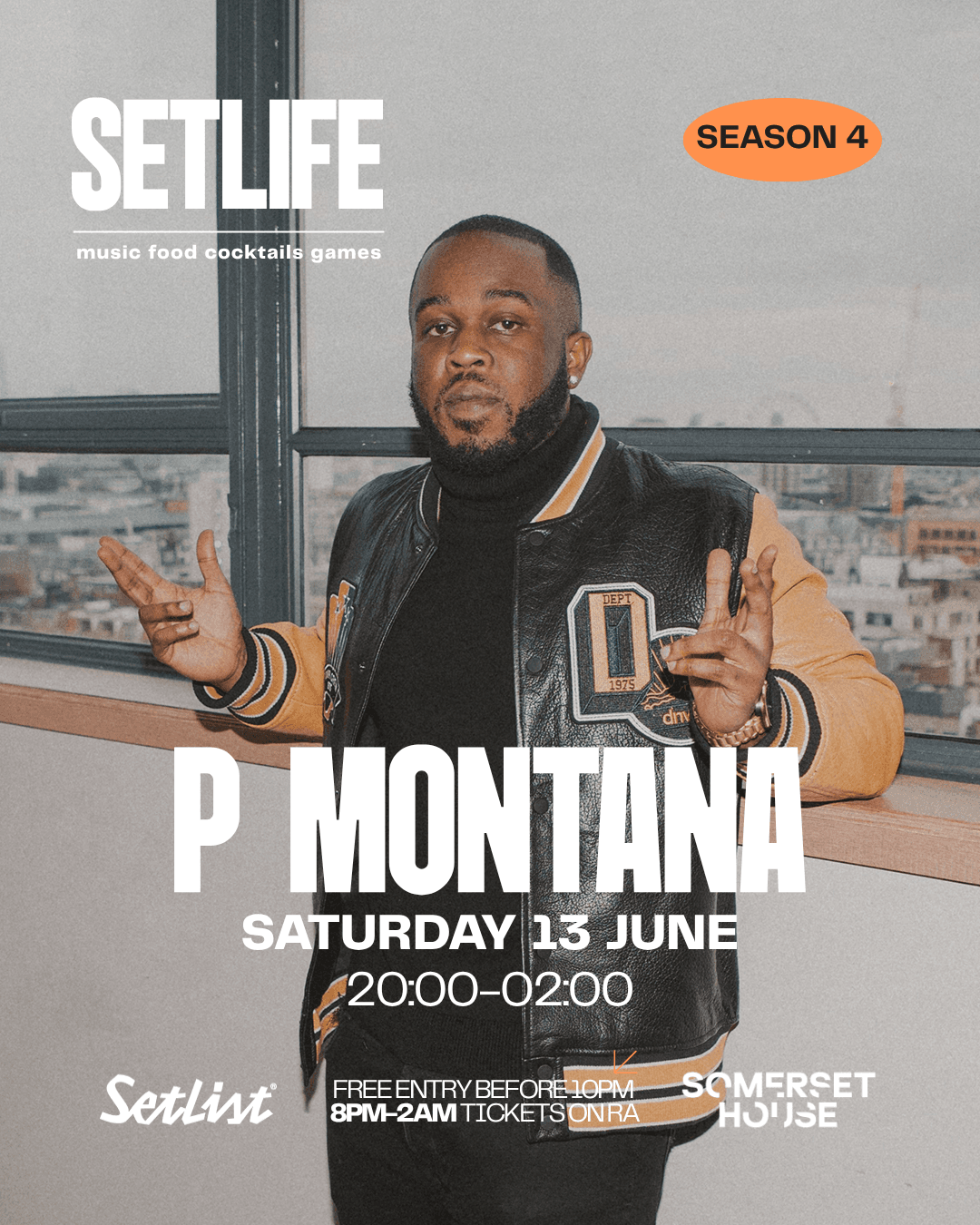 SETLIFE presents P Montana: JUNE 13TH at Setlist @ Somerset House