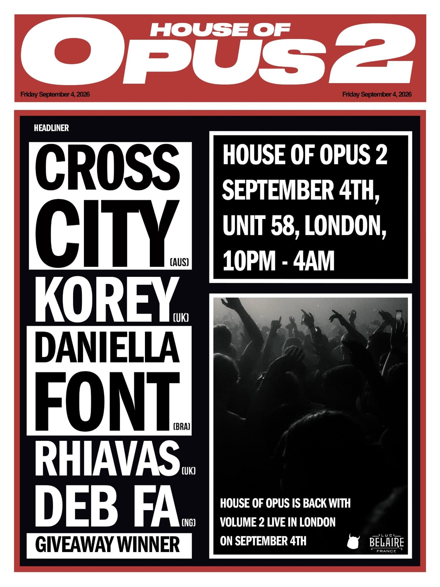 House of Opus Volume 2 at Unit 58