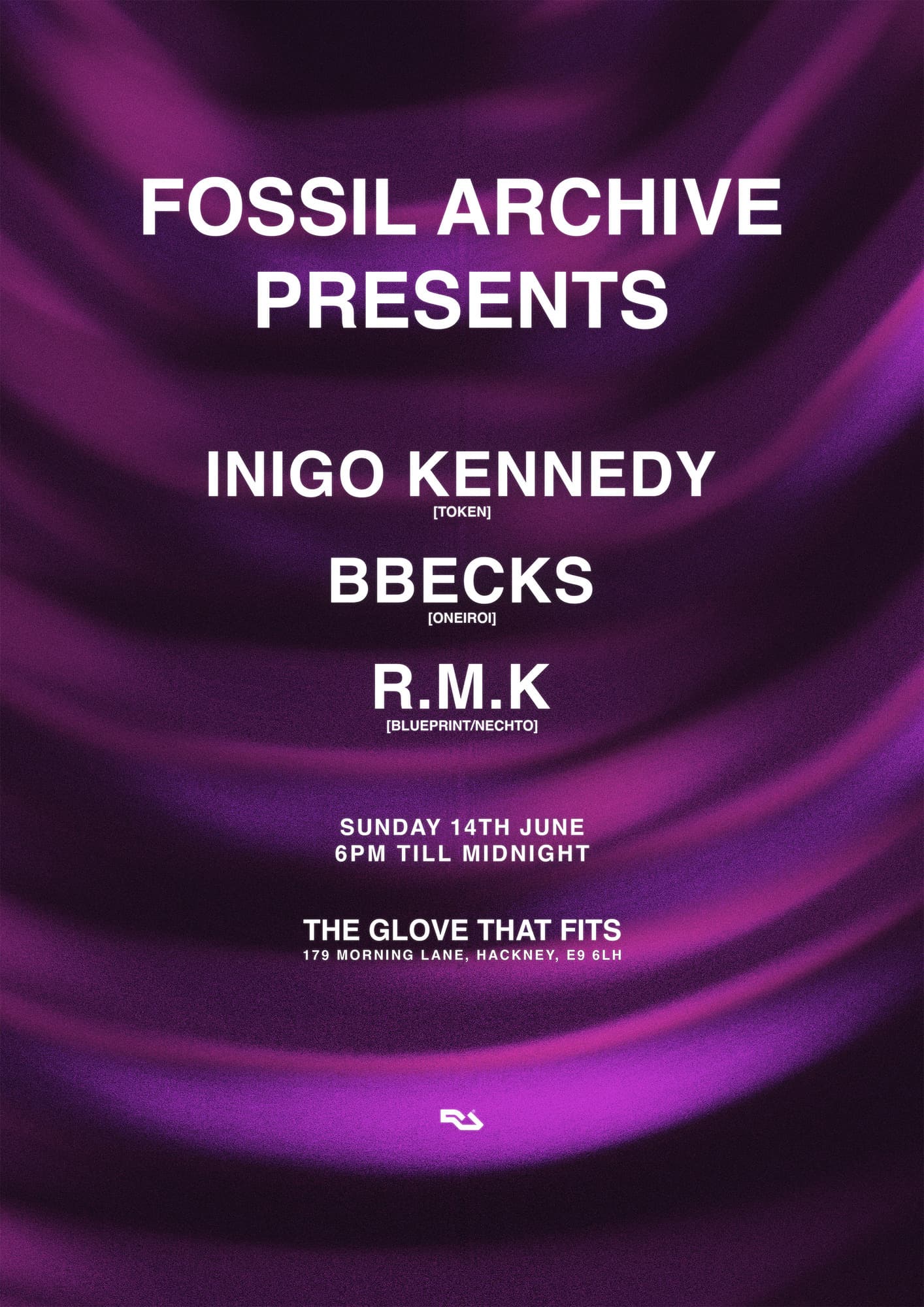 Fossil Archive presents: Inigo Kennedy, bbecks, R.M.K at The Glove That Fits