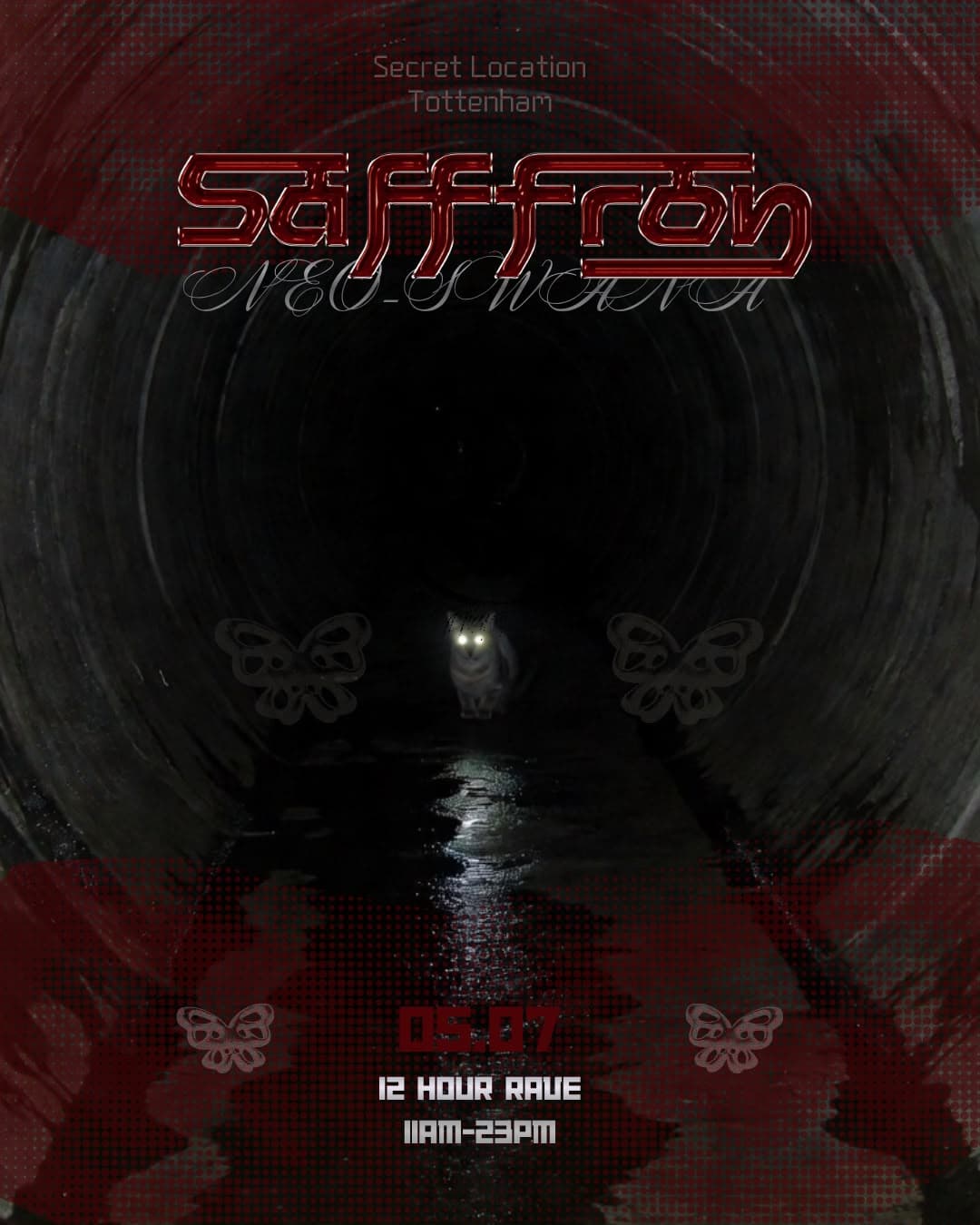 SAFFFRON 12HRS RAVE at Secret London Location