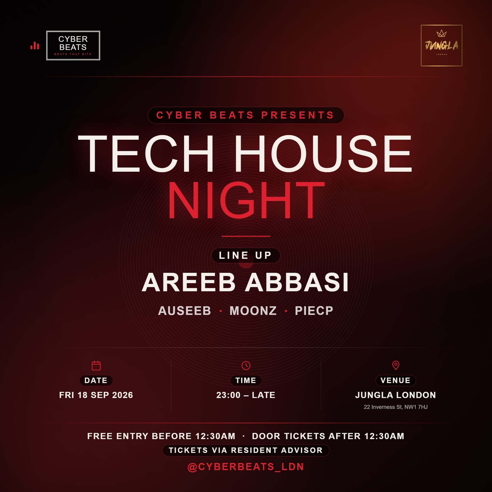 Tech House Night // Free entry before 12:30am