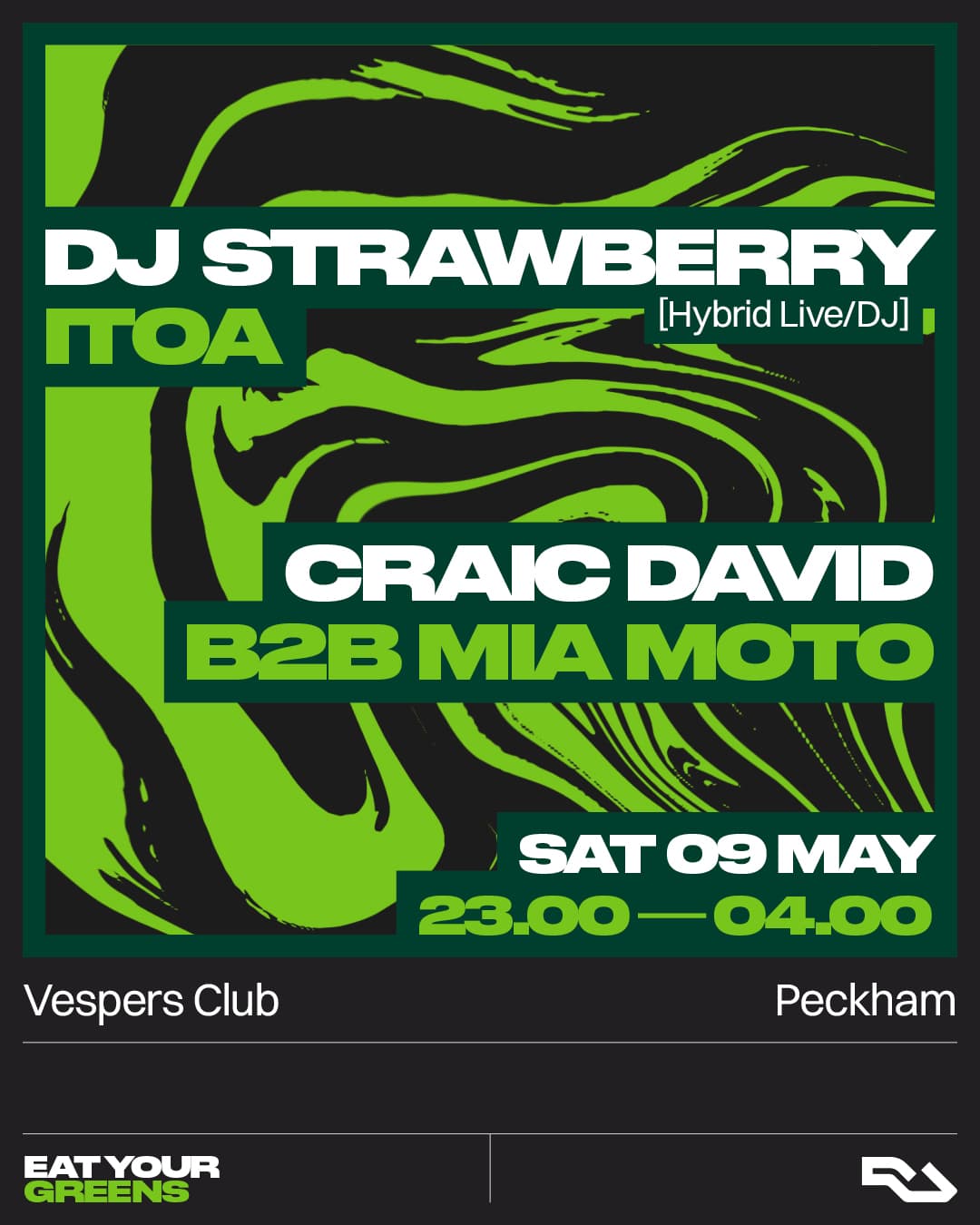 EYG: DJ Strawberry, Itoa & CRAIC DAVID B2B Mia Moto at Vespers Club