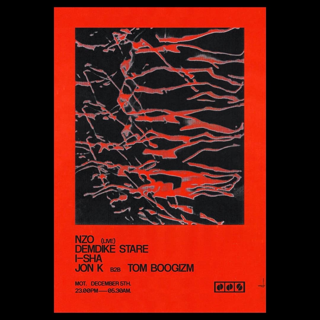 DDS x MOT: Demdike Stare, Jon K & Tom Boogizm, NZO, i-sha