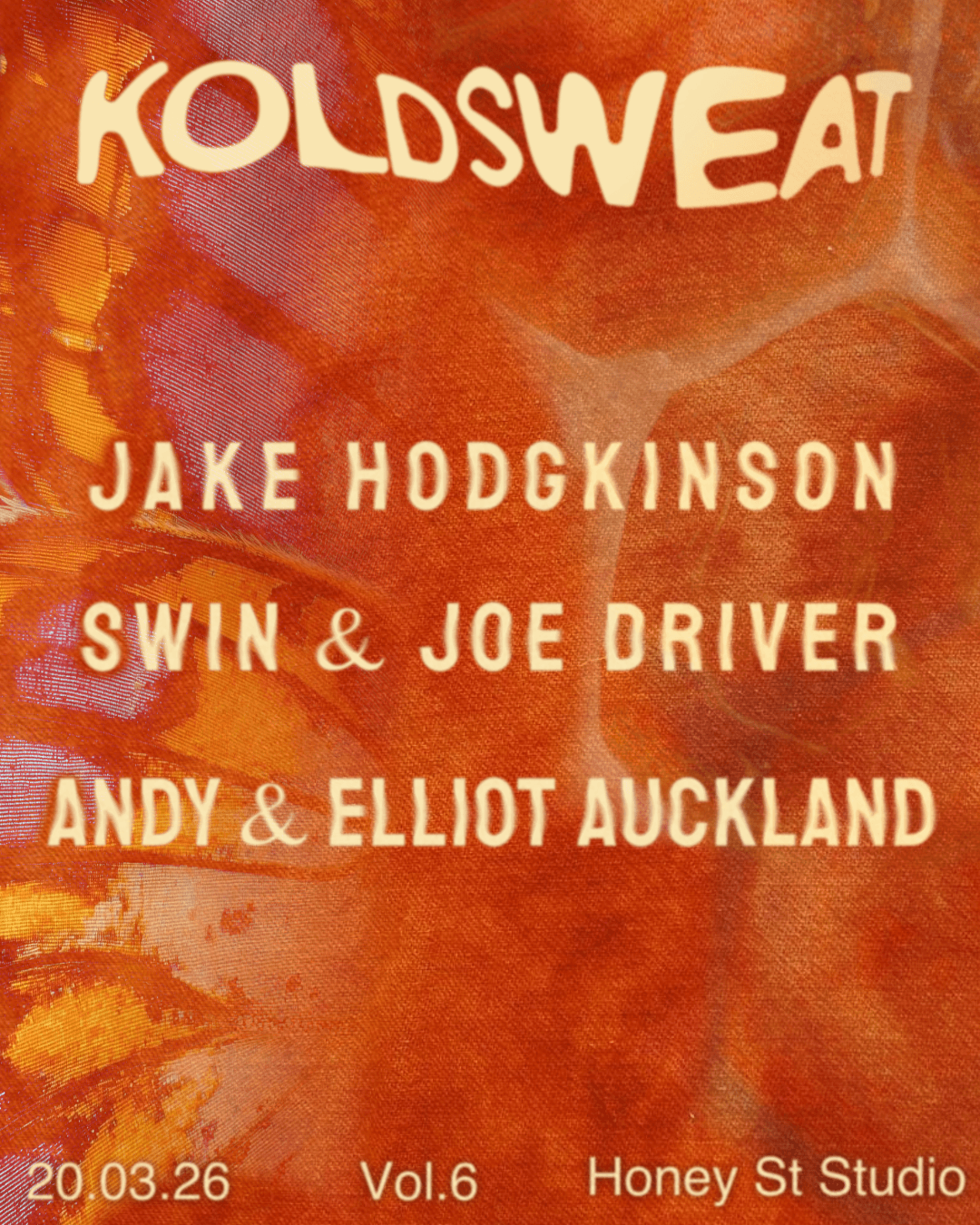 KoldSweat Vol.6 : Jake Hodgkinson, Swin at Honey Street Studio