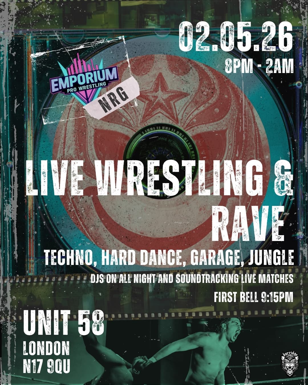 EMPORIUM NRG - LIVE WRESTLING + RAVE at Unit 58