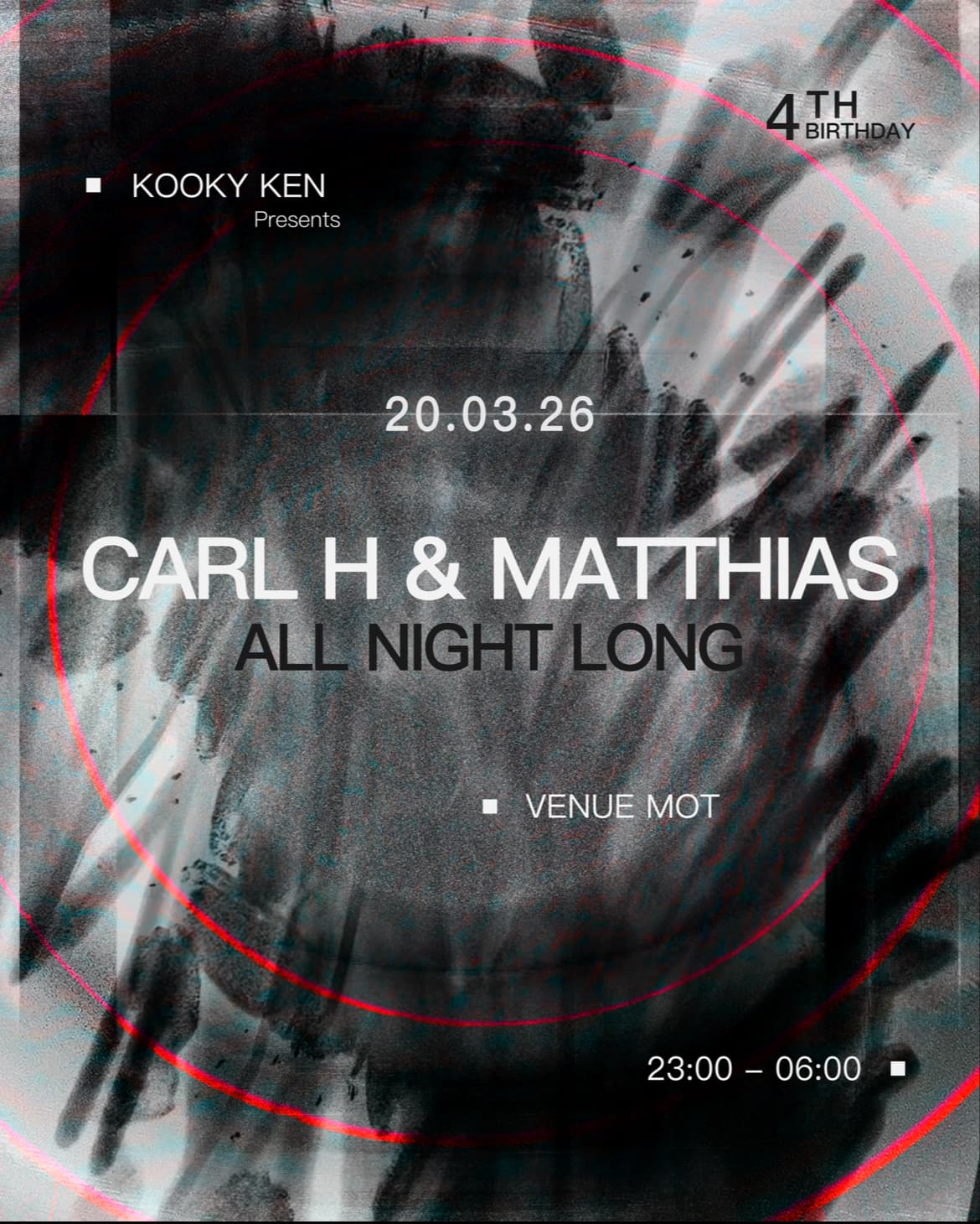 Kooky Ken 4th Birthday: Carl H & Matthias (All Night Long)  at Venue MOT