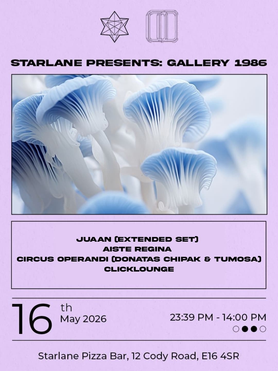 Starlane presents: Gallery 1986 at Starlane Pizza Bar